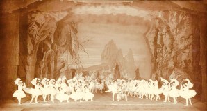 A scene in the Kingdom of the Shades from La Bayadère, 1900; from Marius Petipa: La Dansomanie, a two-volume album in three languages published last year by the St. Petersburg Museum of Theater and Music to celebrate the two hundredth anniversary of Petipa’s birth 