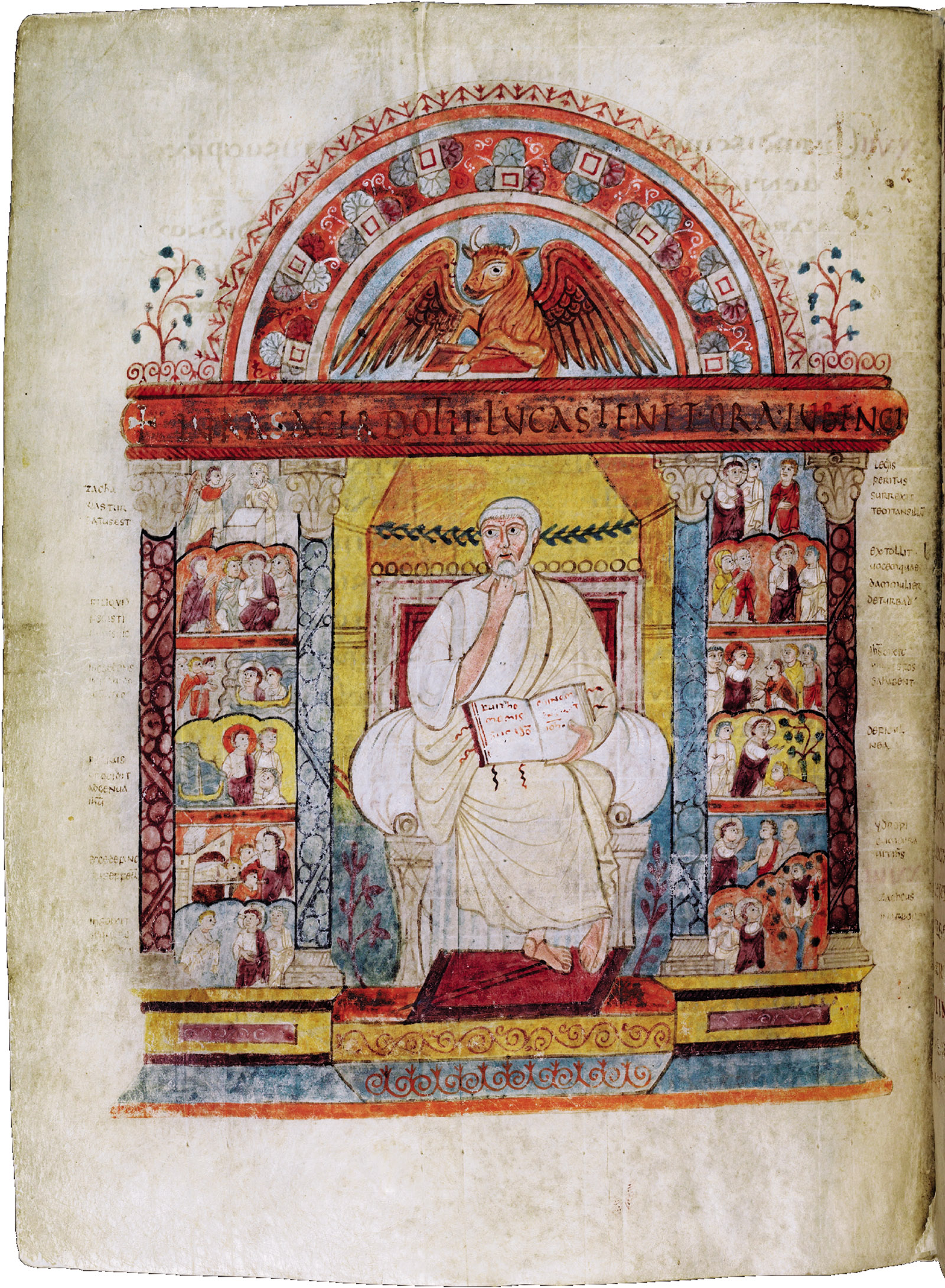A portrait of Saint Luke from the Augustine Gospel book, late 500s