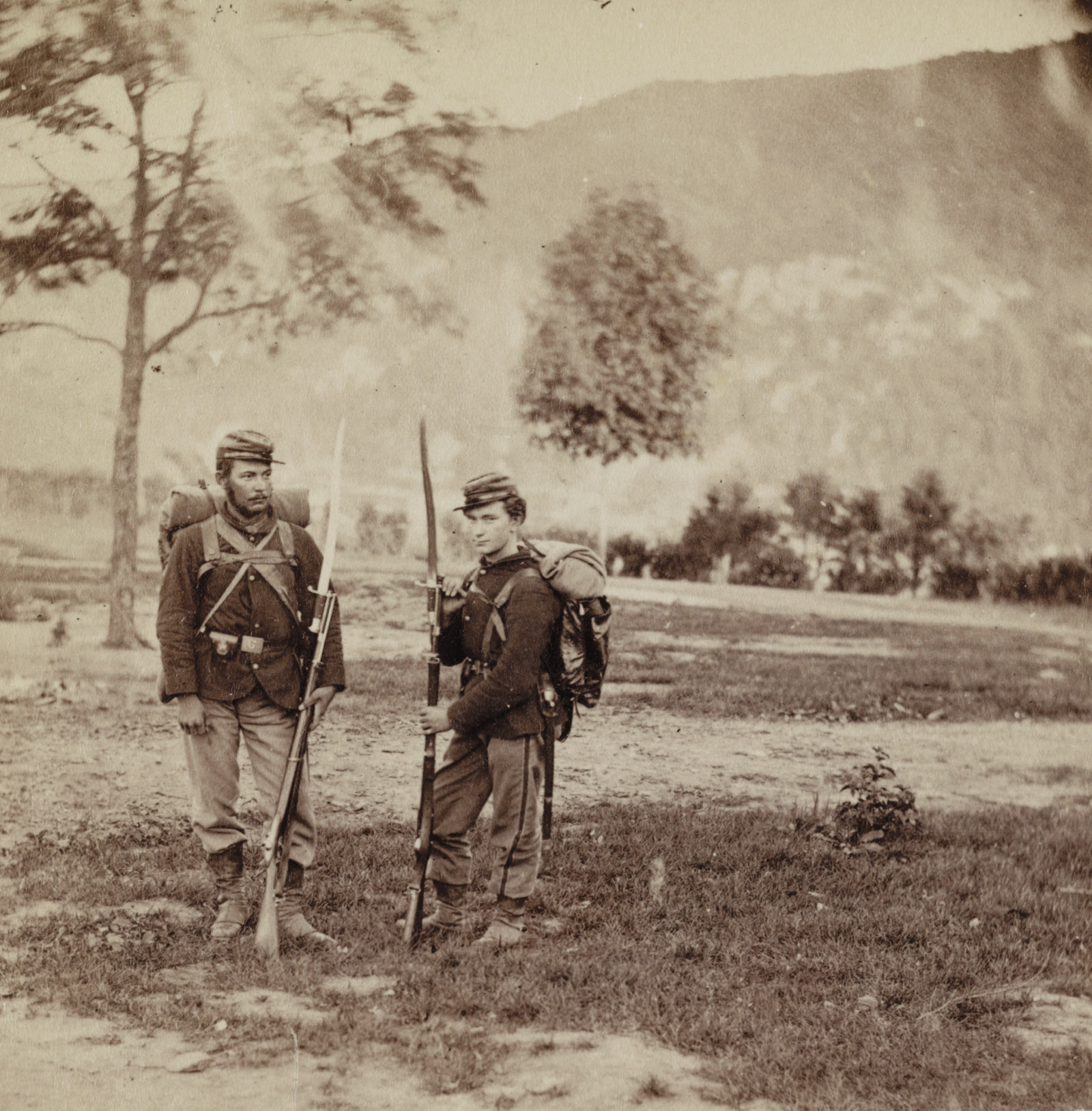 Soldiers from the 22nd New York State Militia near Harpers Ferry, Virginia, 1862