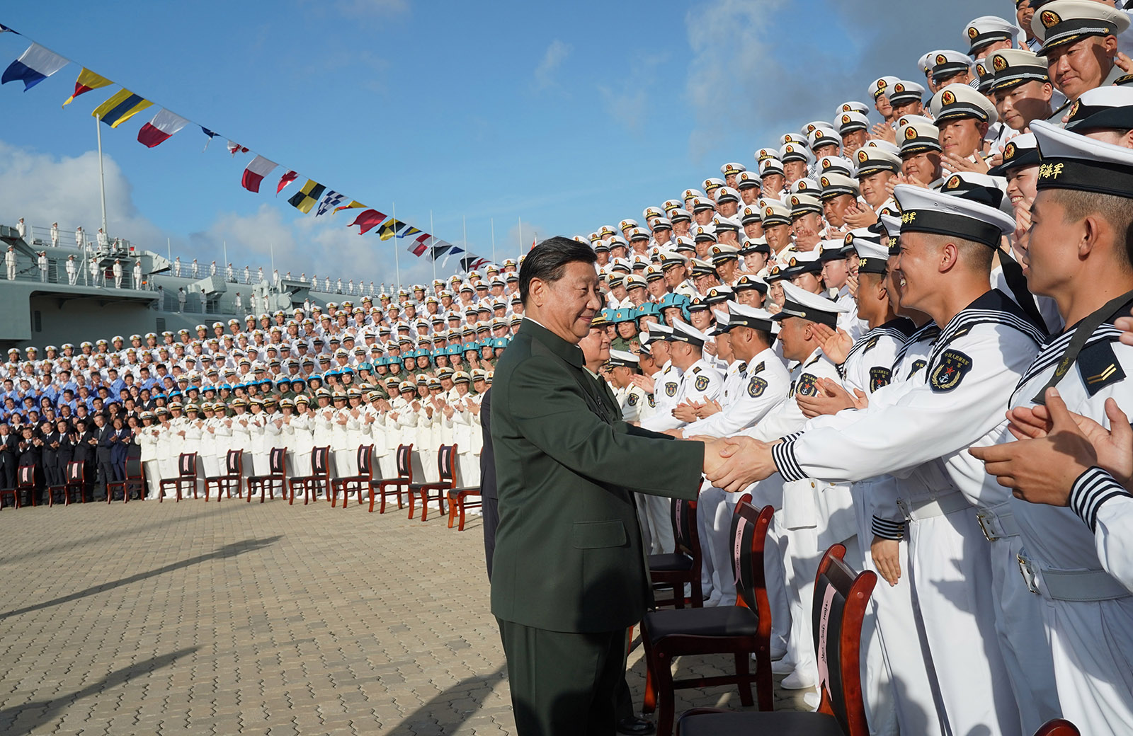 Chinese President Xi Jinping meeting with sailors