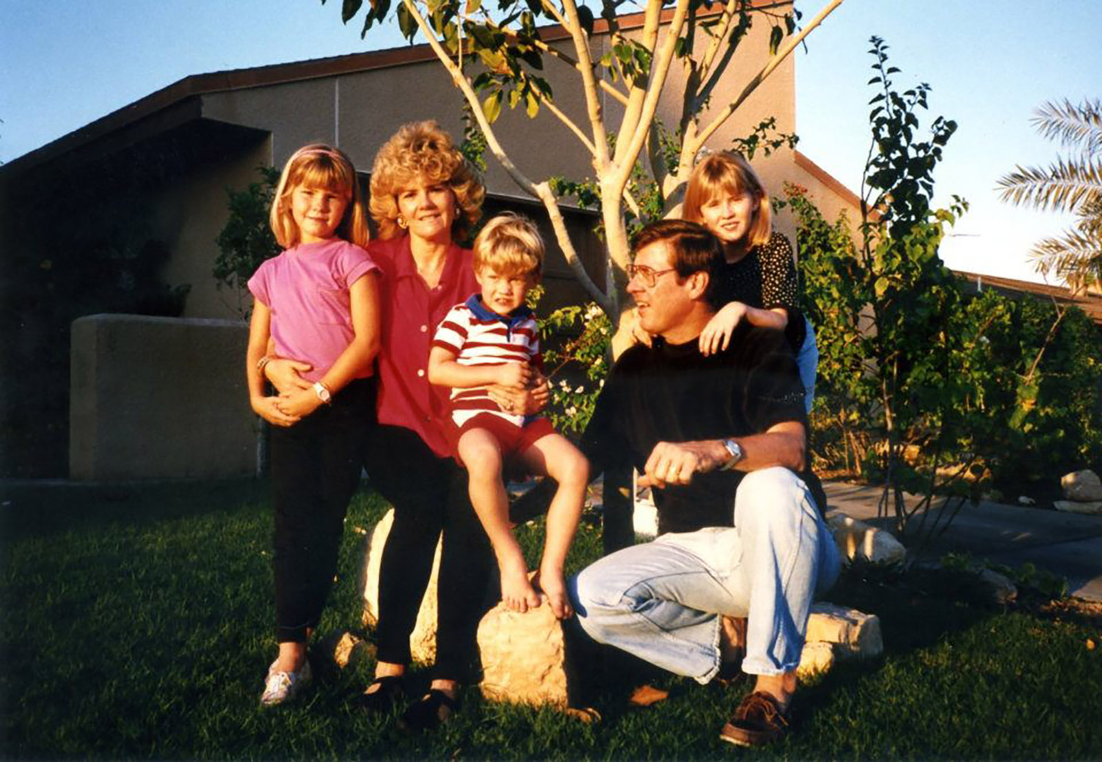 Family group photo, Dharan, Saudi Arabia, 1990