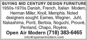 Ad for buying mid century design furniture