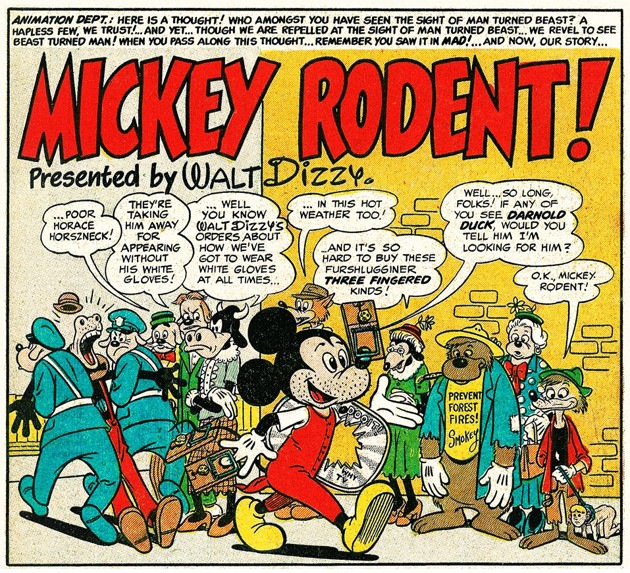 ‘Mickey Rodent!’; cartoon by Harvey Kurtzman and Bill Elder