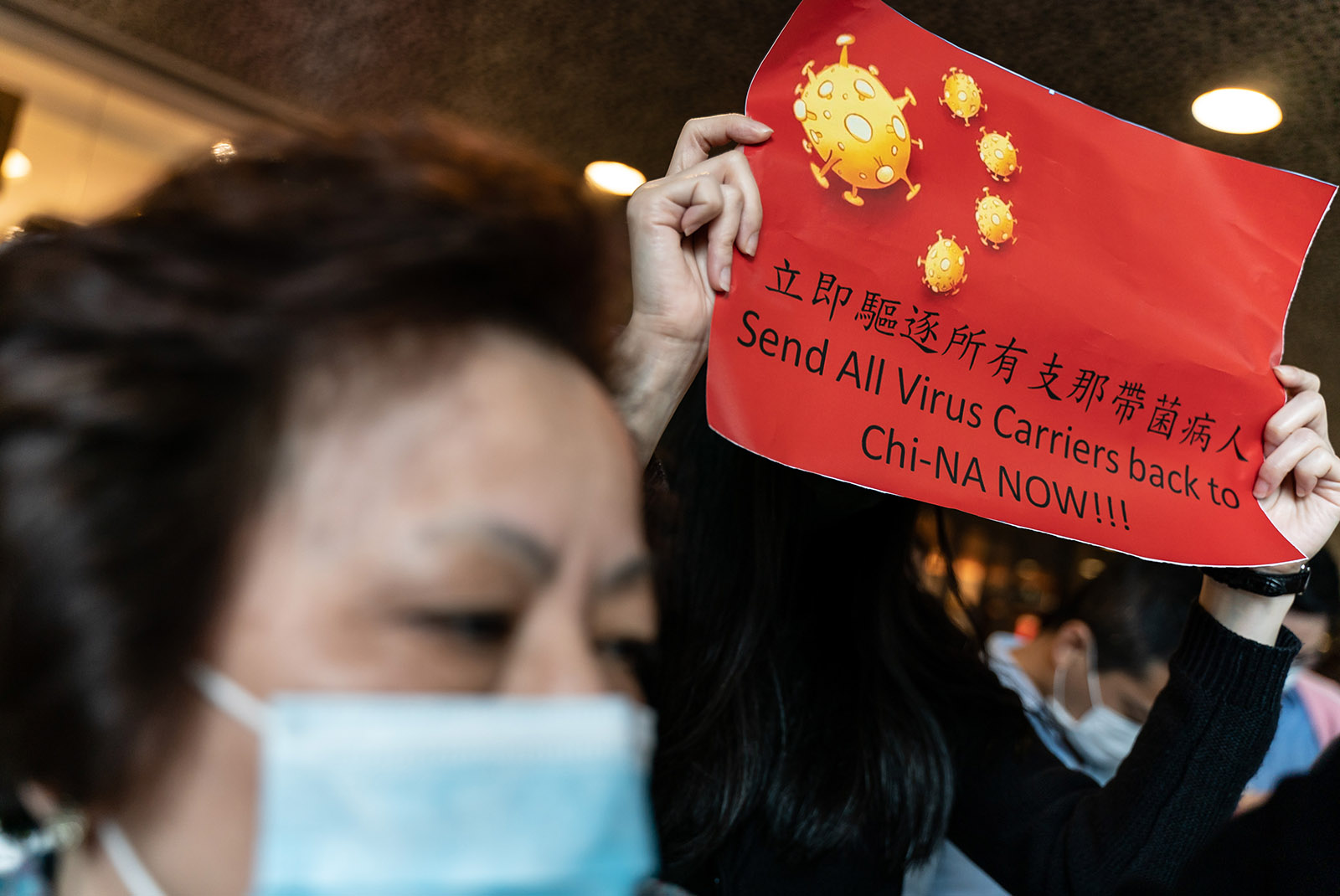 Coronavirus protesters in Hong Kong