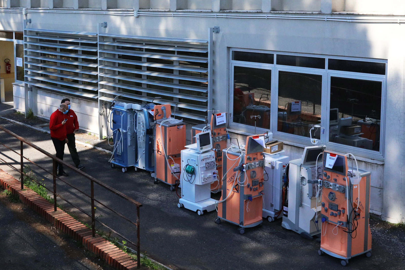 New ventilators arriving at the Columbus Covid2 Hospital, Rome, Italy, March 16, 2020 