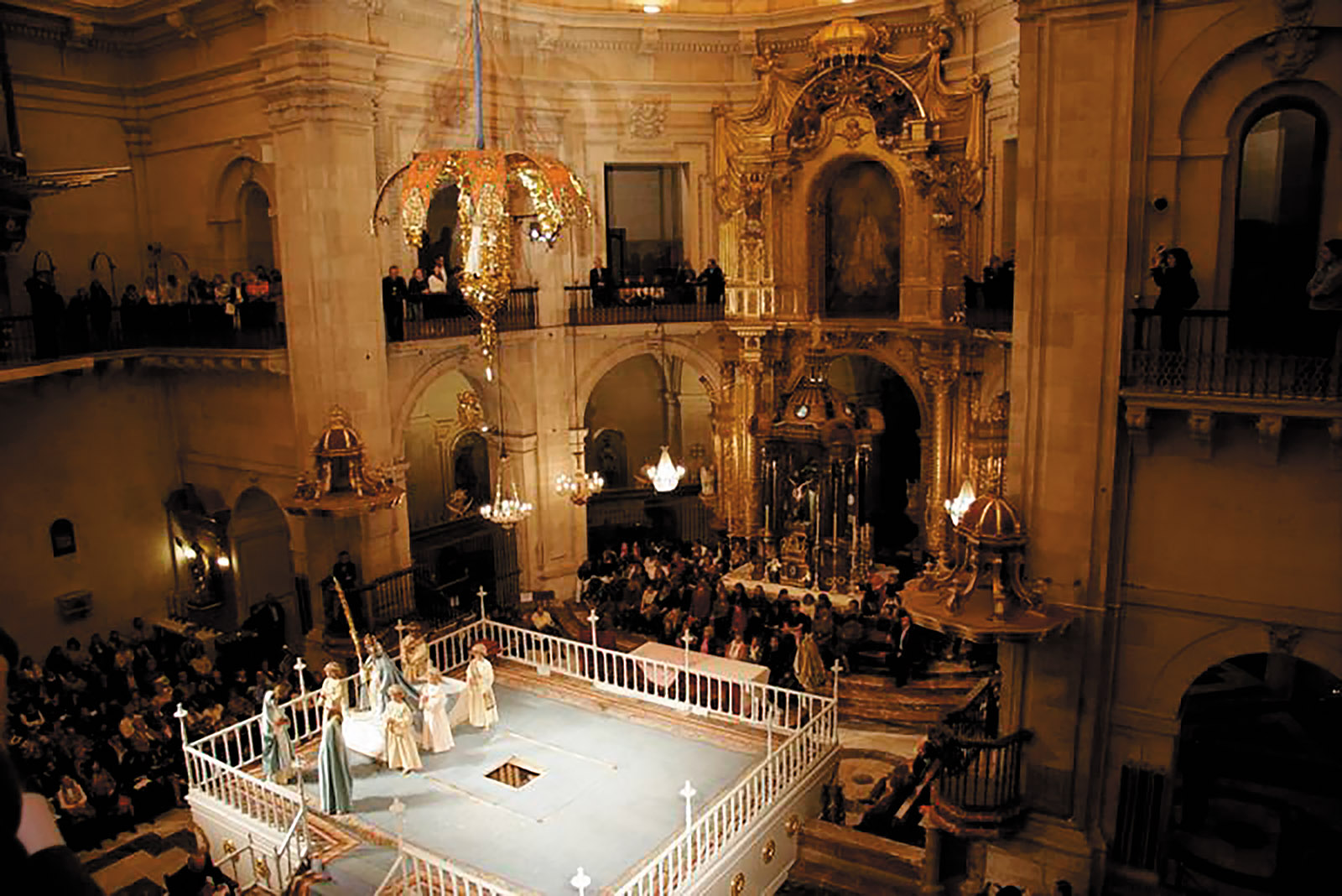 The festival of the Misteri d’Elx in the Basilica de Santa María, Elche, Spain, 2015