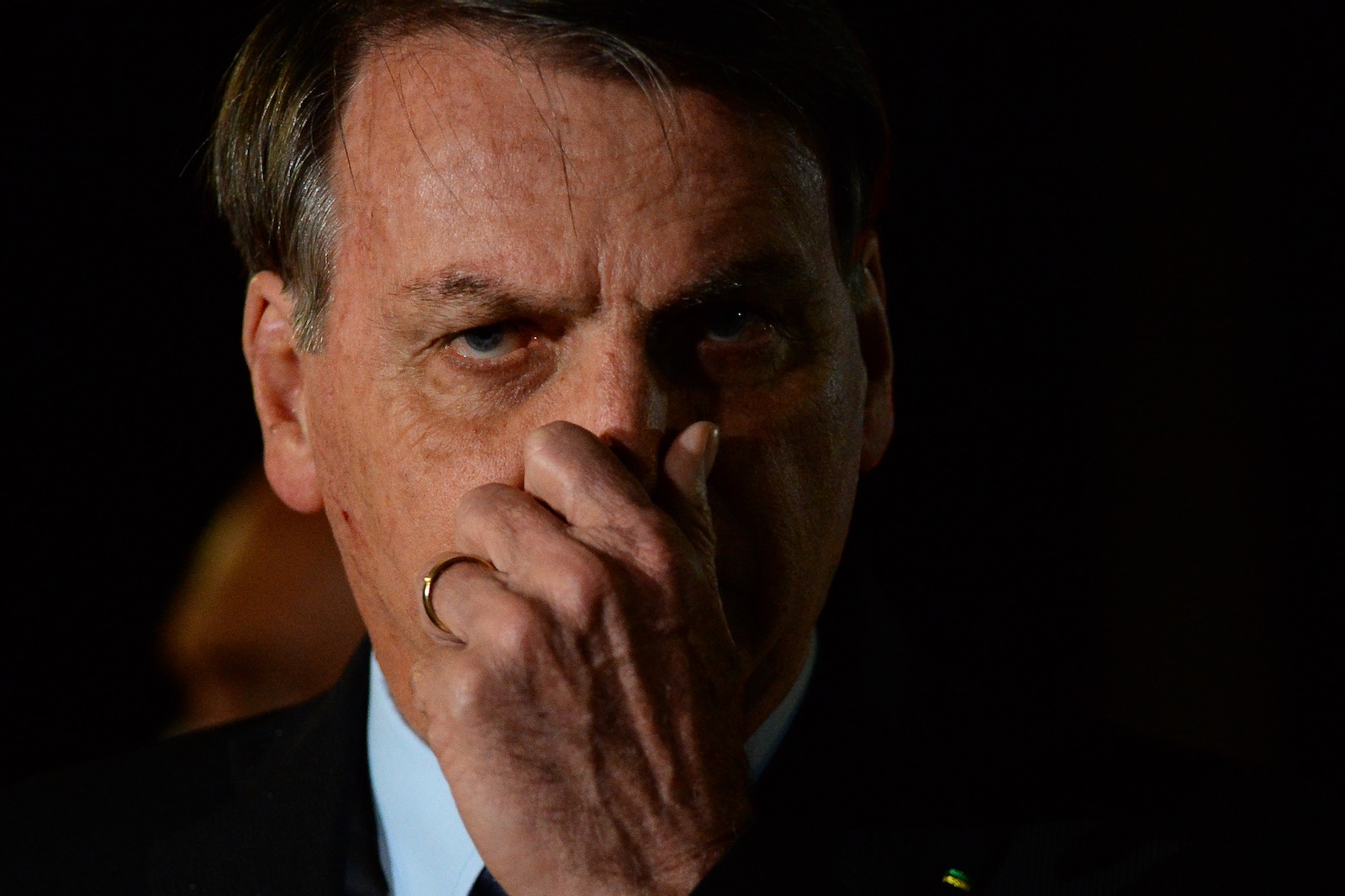 President Jair Bolsonaro during a press conference at Alvorada Palace, Brasilia, Brazil, June 5, 2020