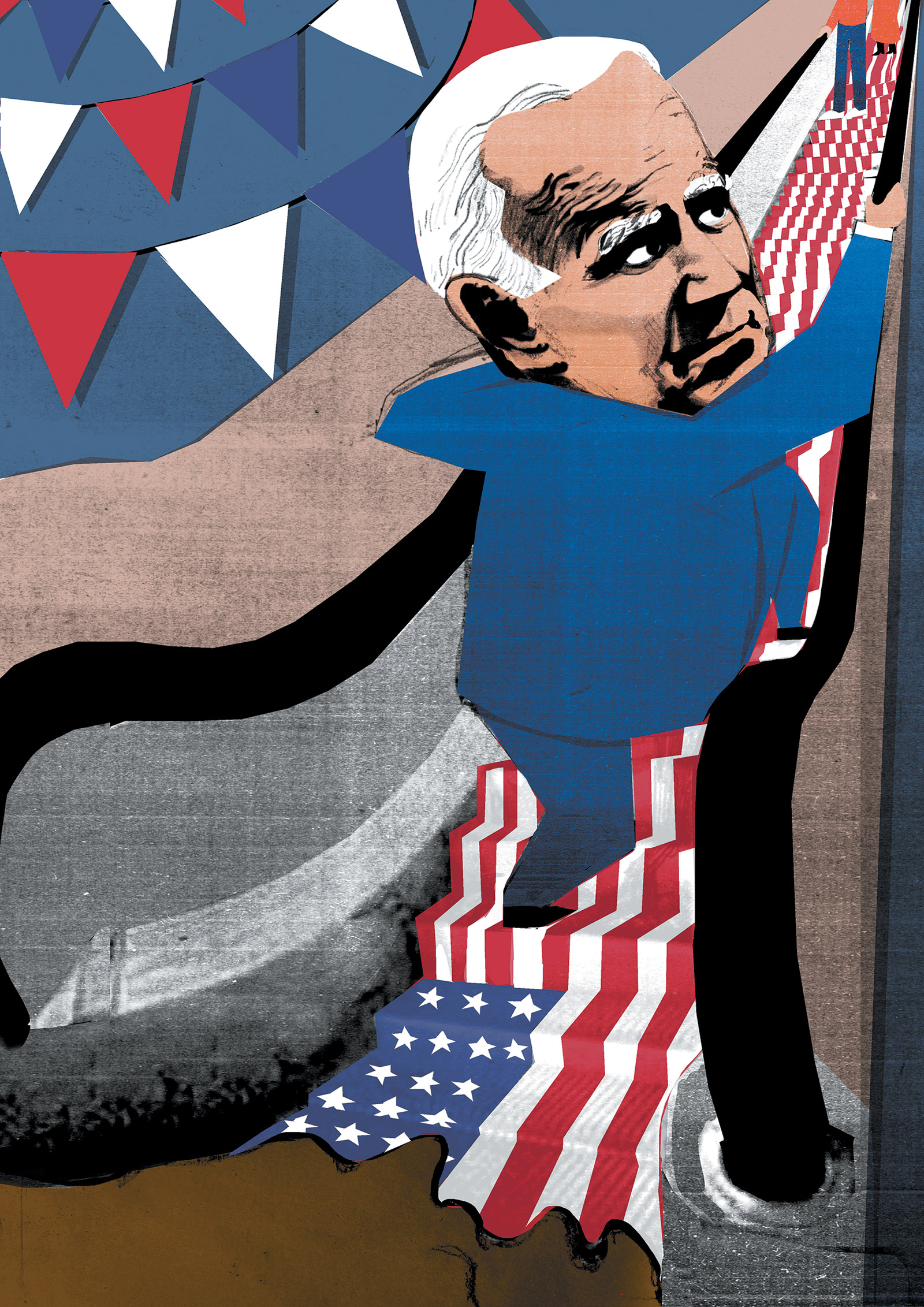 Joe Biden; illustration by Ellie Foreman-Peck