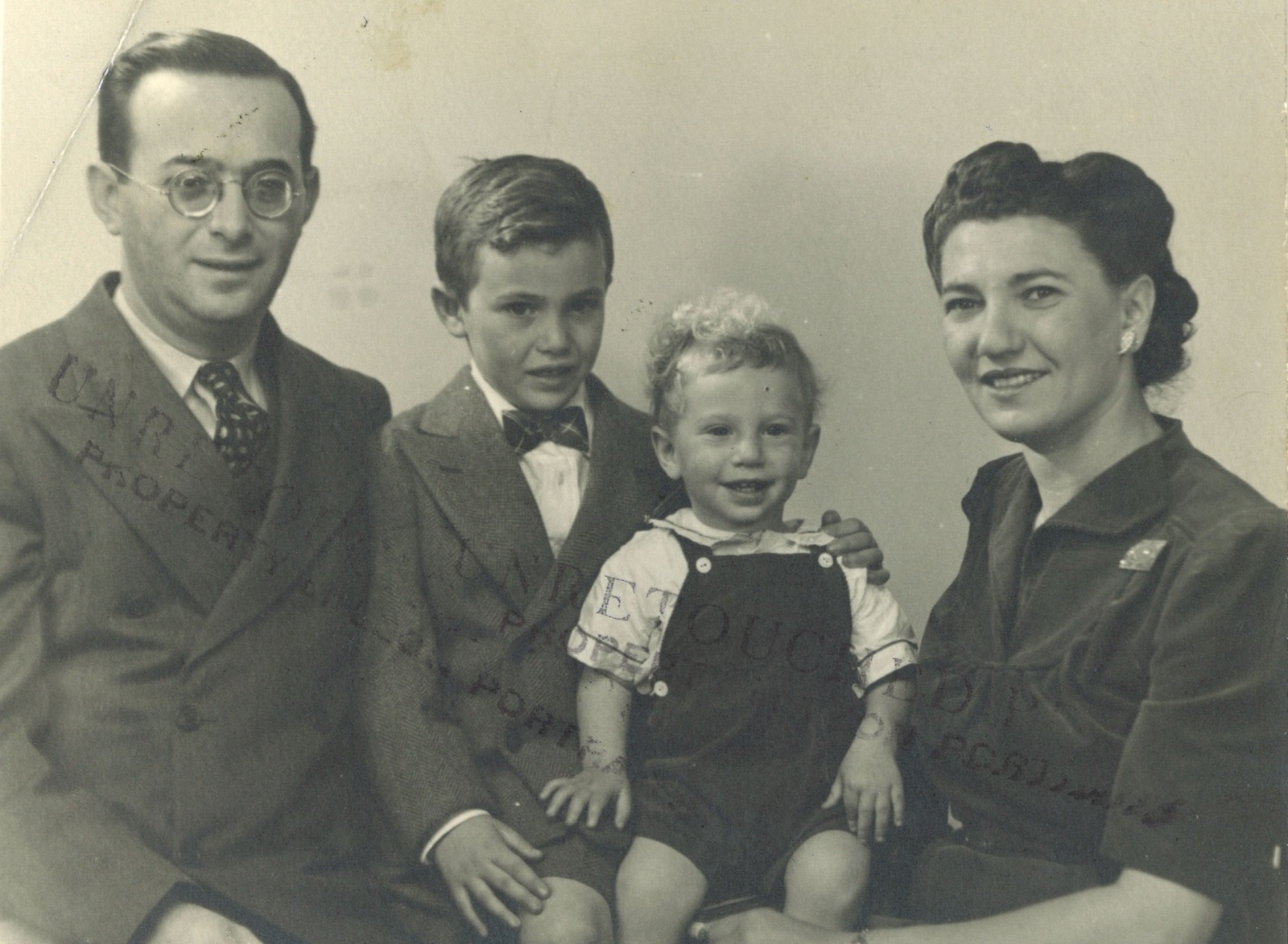 The Neugeborens (the author, second left), Brooklyn, circa 1945