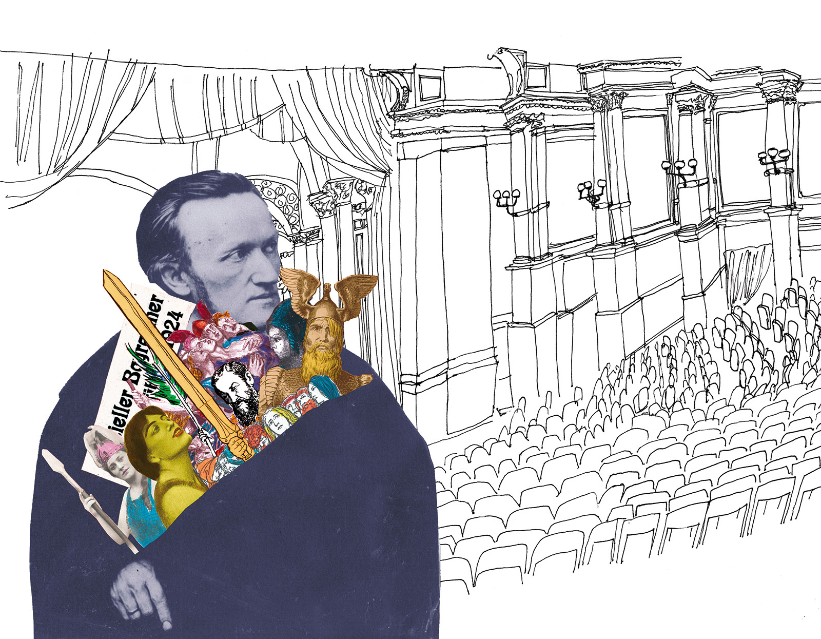 Richard Wagner; illustration by Joanna Neborsky