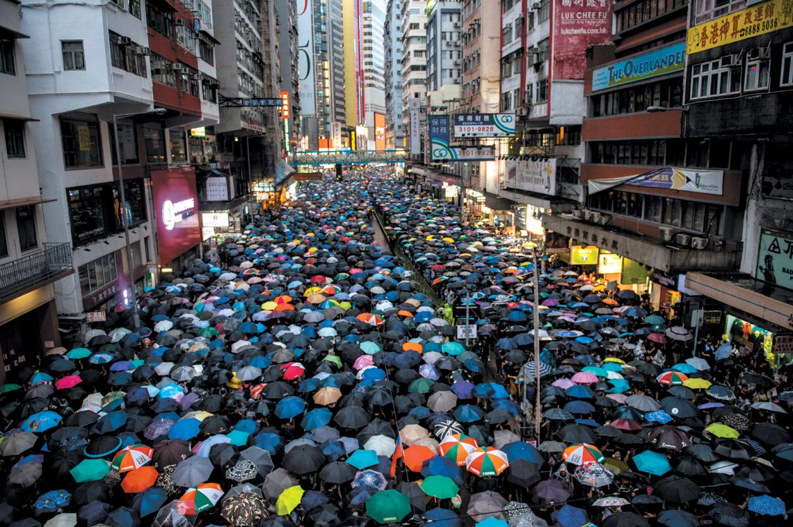 Antigovernment protesters, Hong Kong, August 2019