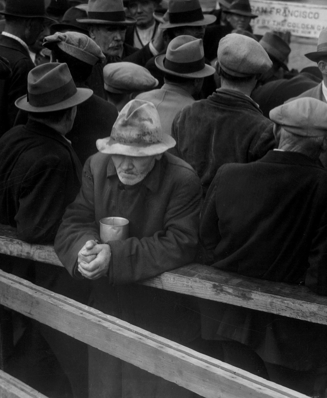 White Angel Bread Line, San Francisco, 1933; photograph by Dorothea Lange