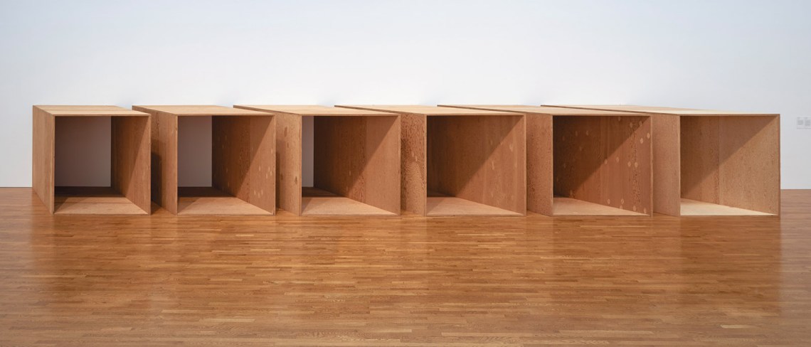 Untitled (DSS 280), plywood, 1973; by Donald Judd