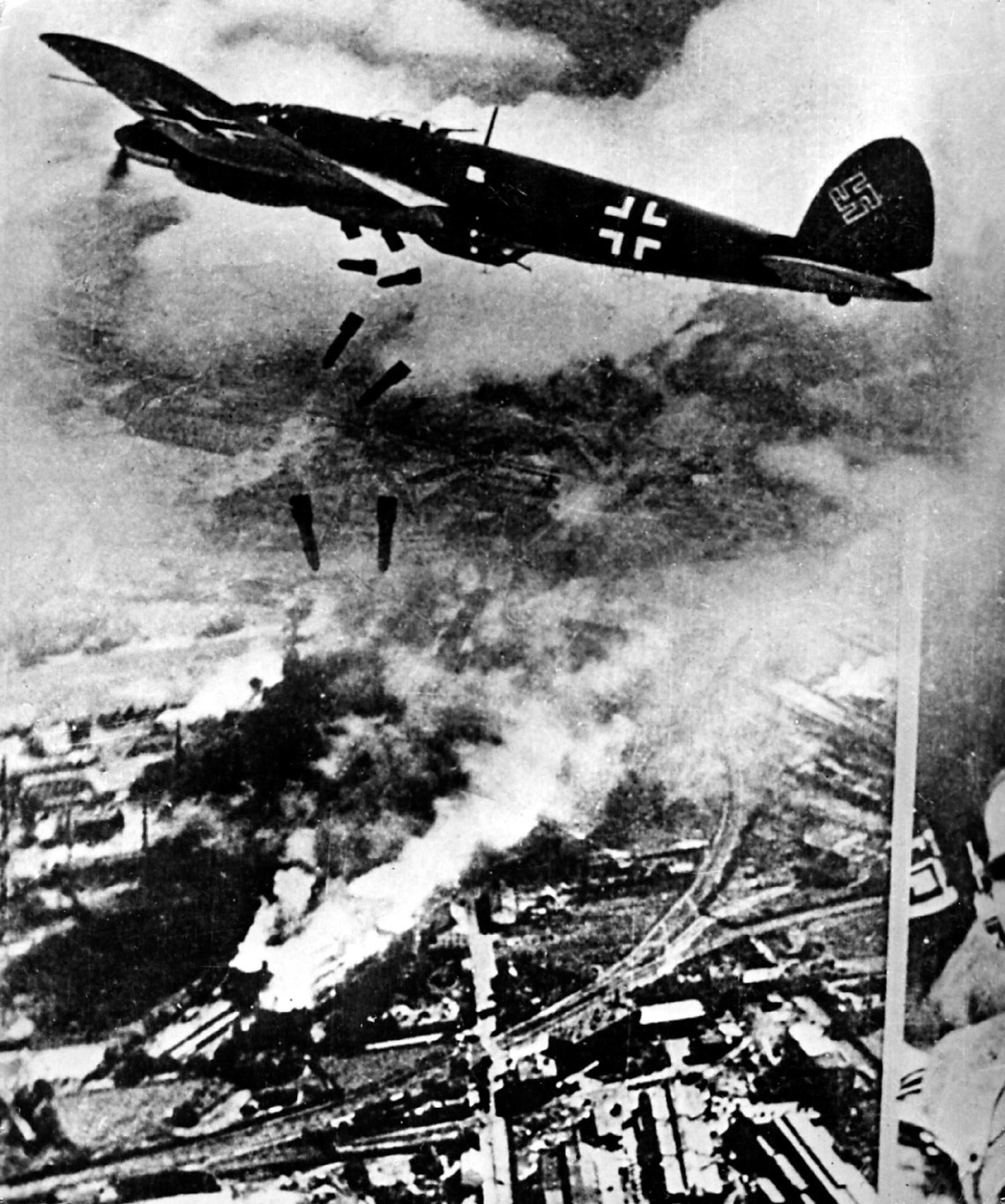 A German bomber over Warsaw