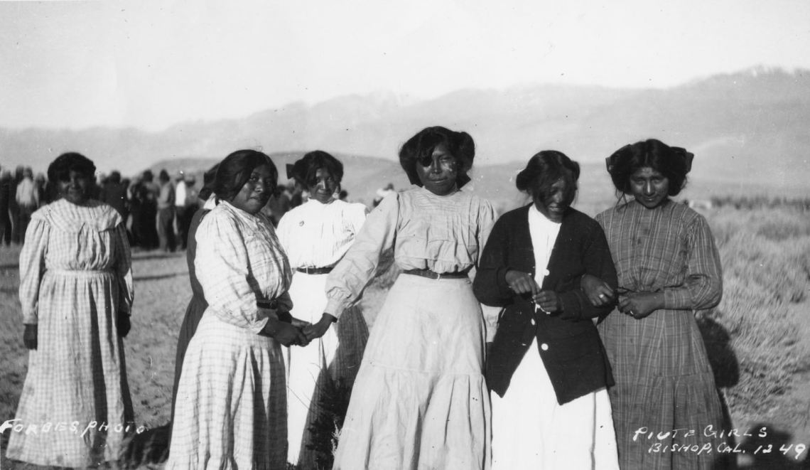 A group of young Paiute women, Bishop, California, circa 1910