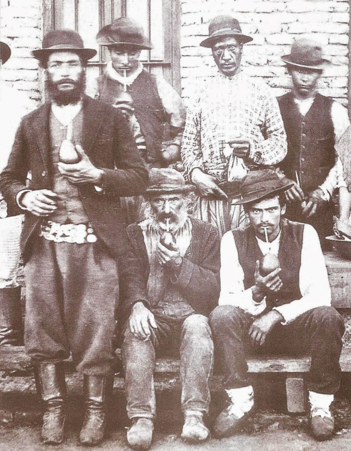 Black gauchos, Argentina, 1895