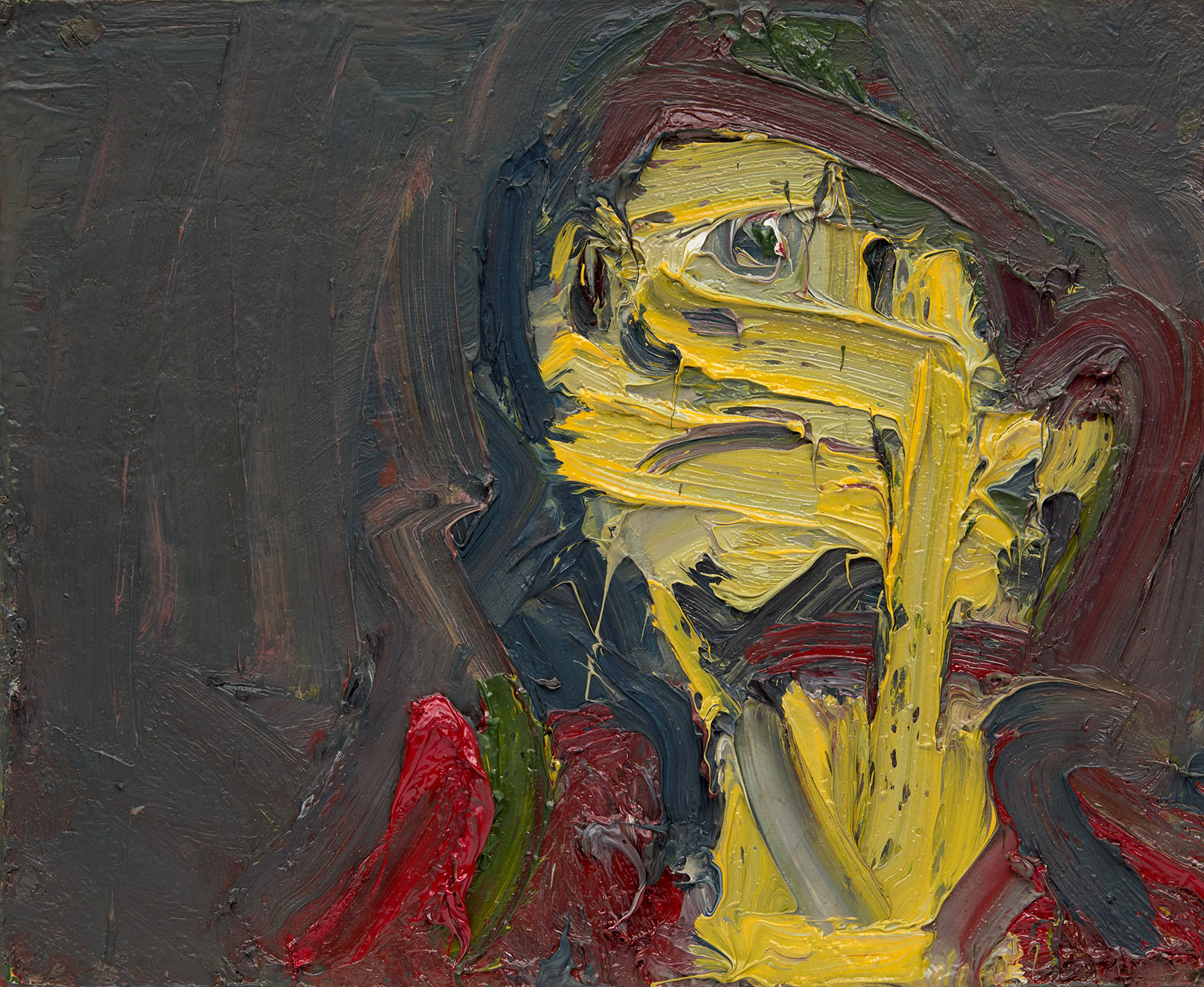 Head of J.Y.M.; painting by Frank Auerbach