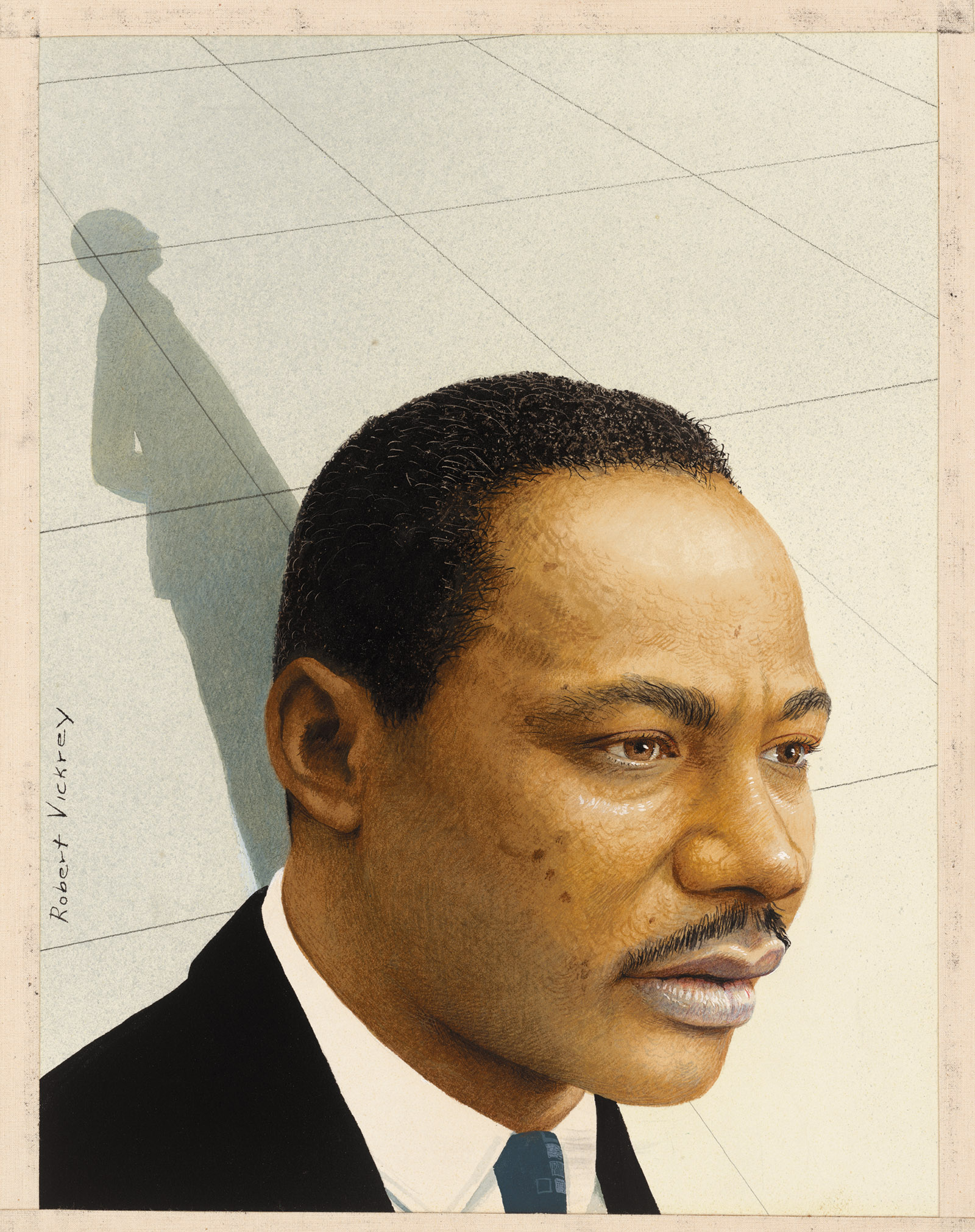 Martin Luther King Jr.; portrait by Robert Vickrey