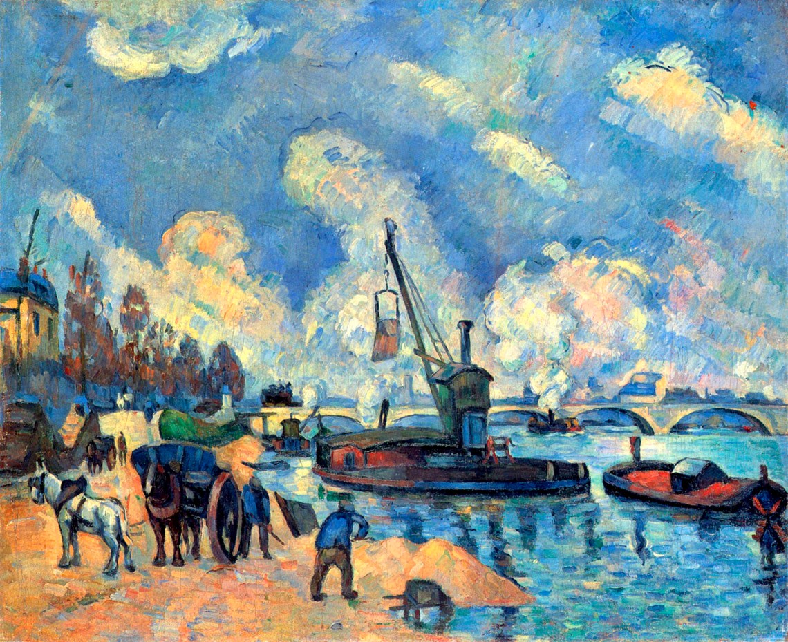On the Quai de Bercy in Paris; painting by Paul Cézanne
