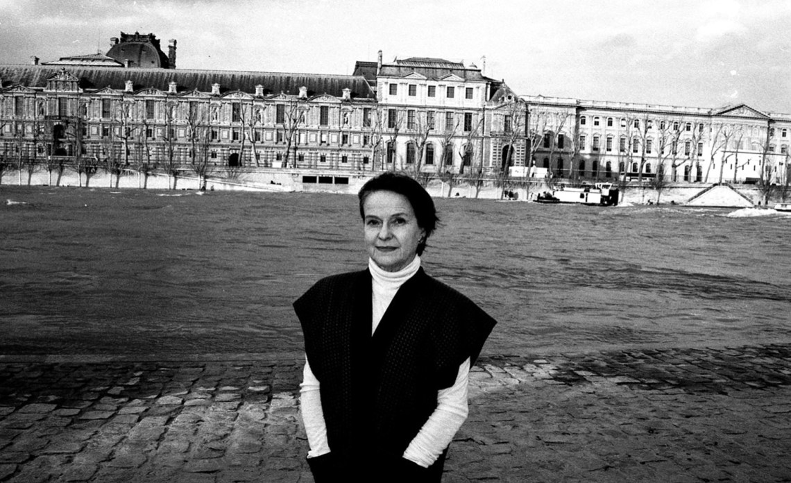 Diane Johnson next to the Seine, Paris