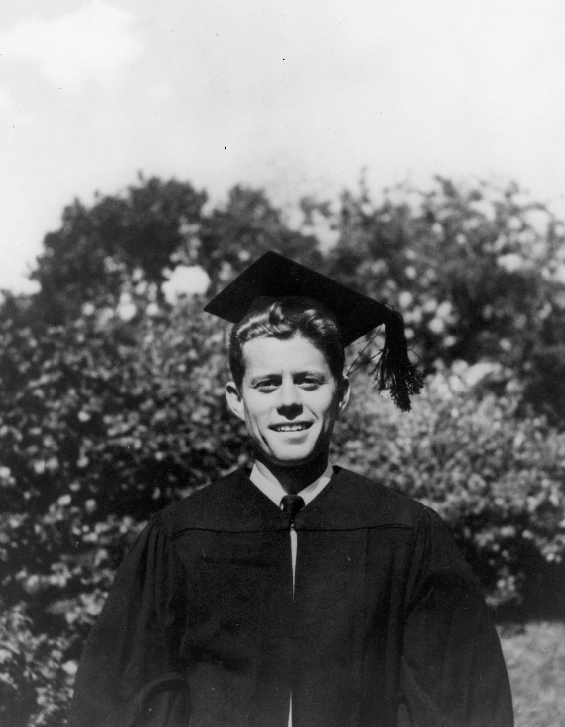 John F. Kennedy at his graduation from Harvard
