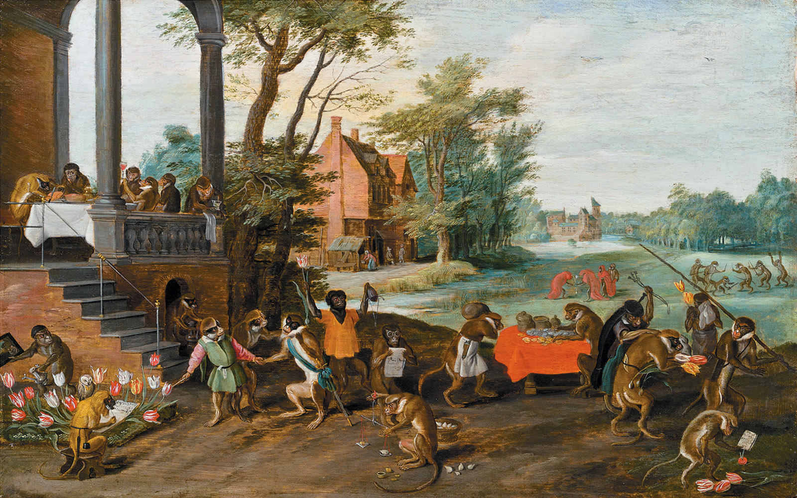 Satire on Tulip Mania; painting by Jan Brueghel the Younger