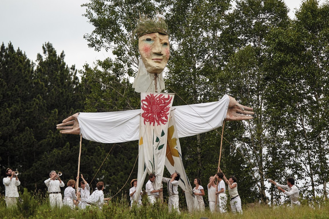 A performance by Bread and Puppet Theater, Glover, Vermont, July 2013