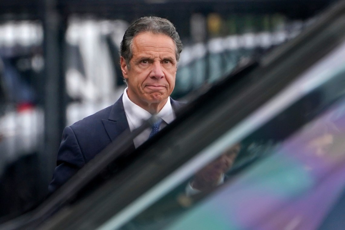 Governor Andrew Cuomo after announcing his resignation