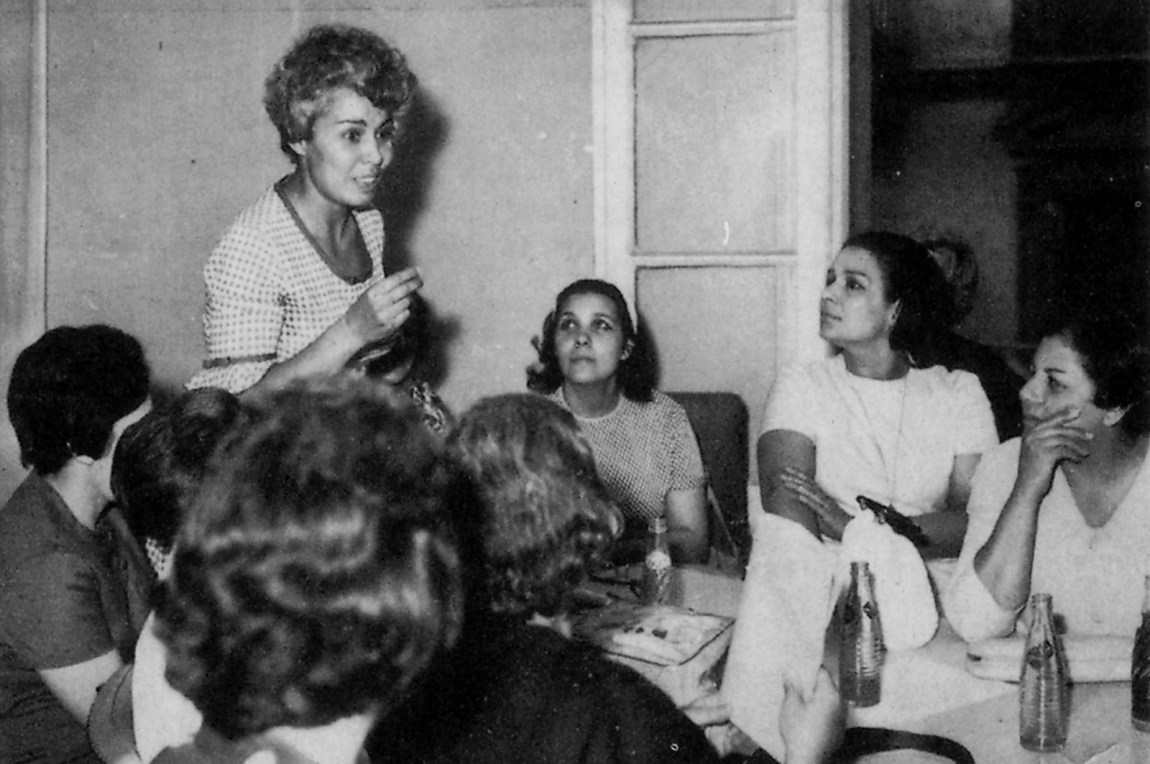 Nawal El Saadawi at the inaugural meeting of the Egyptian Women Writers’ Association, Cairo, 1970
