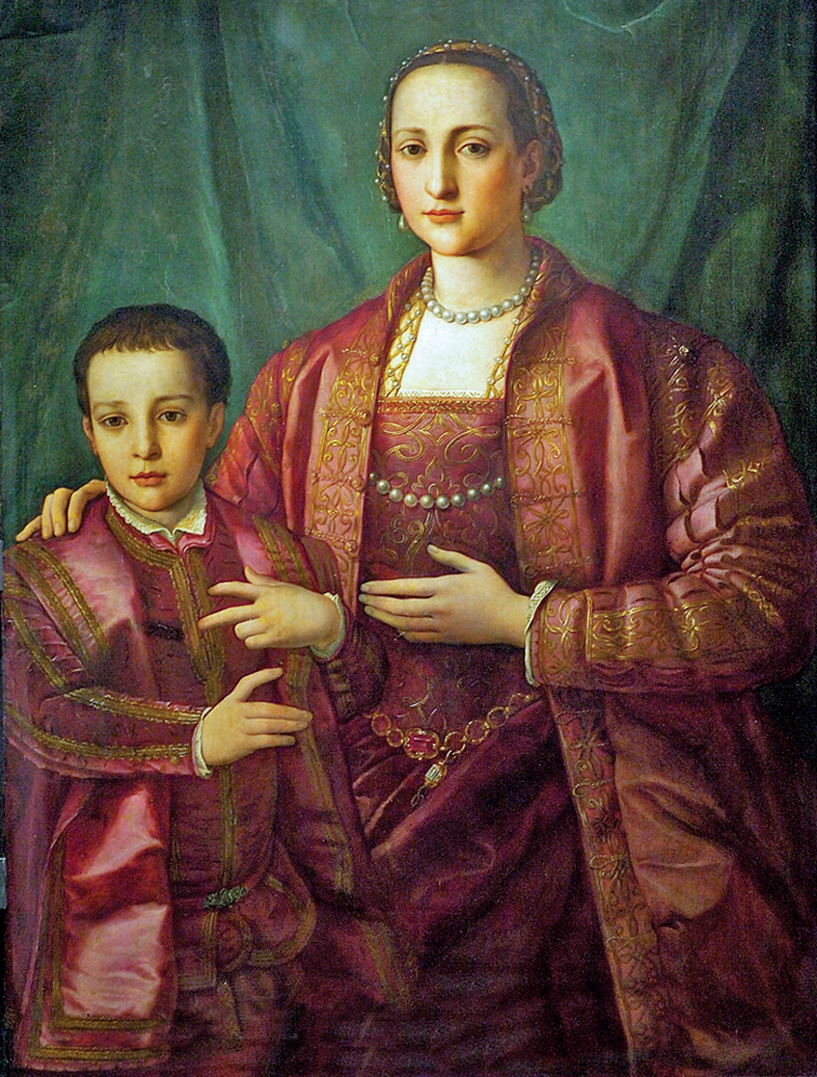 Portrait of Eleanora di Toledo with Her Son Francesco, 1541 by Agnolo Bronzino