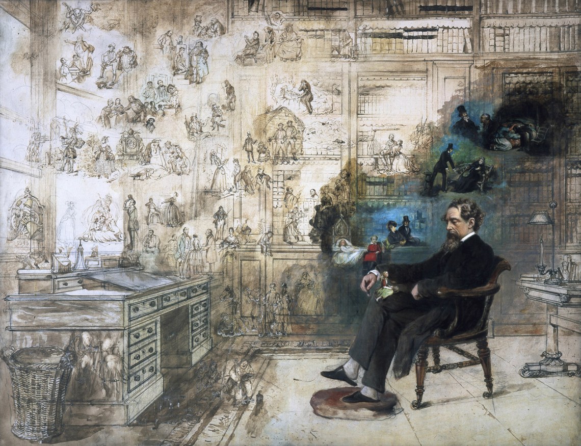 Dickens’s Dream; illustration by Robert William Buss