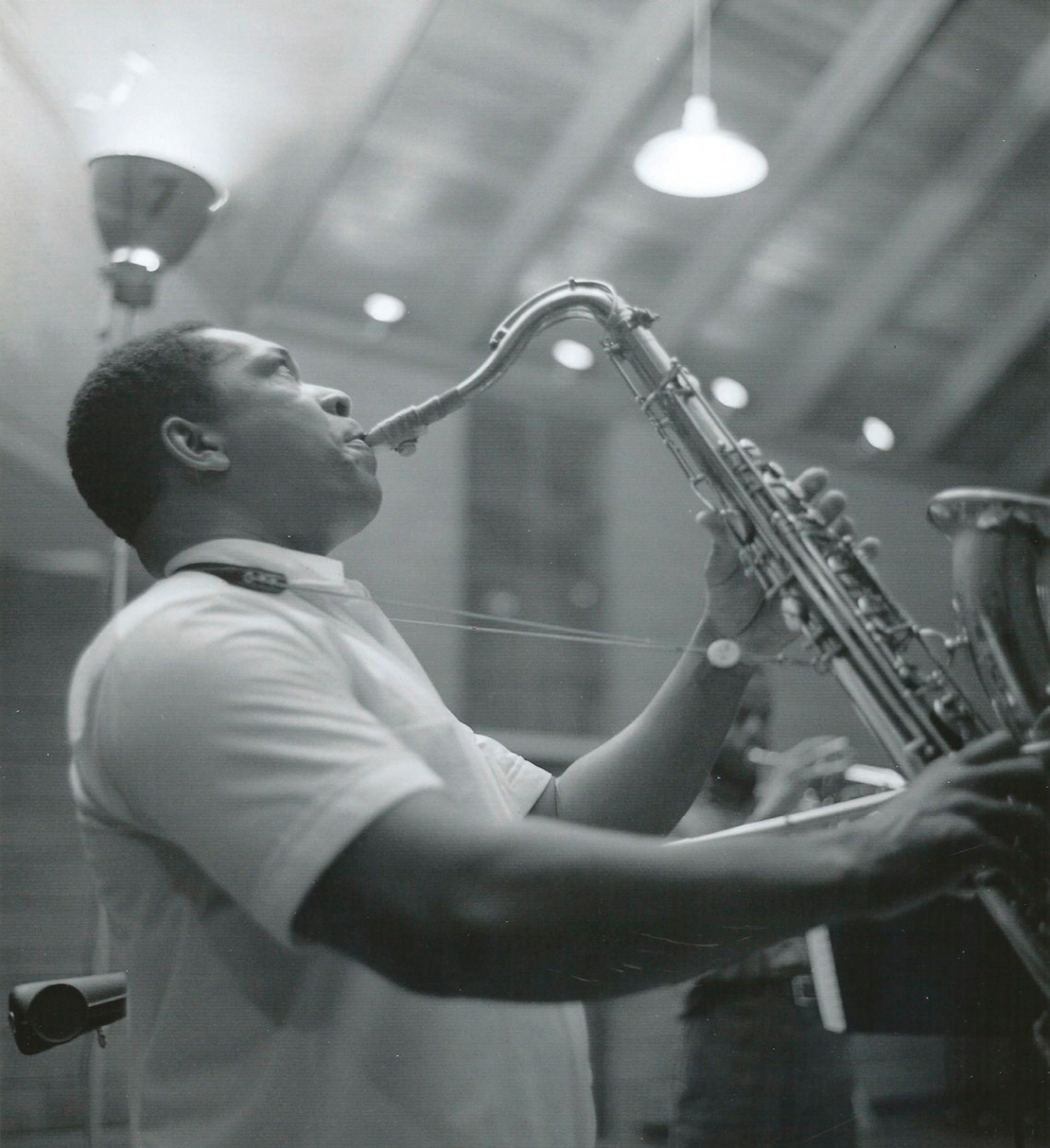 John Coltrane playing the saxophone