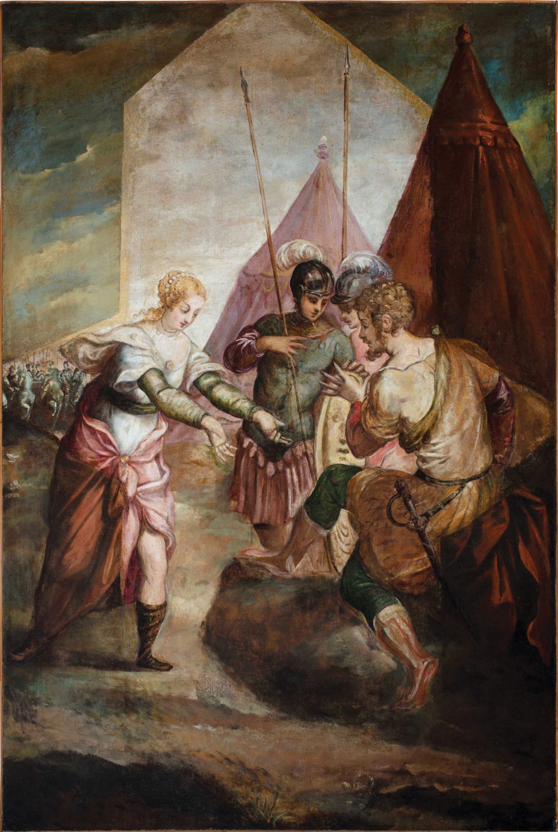 Briseis and Achilles; painting by Jacopo Tintoretto