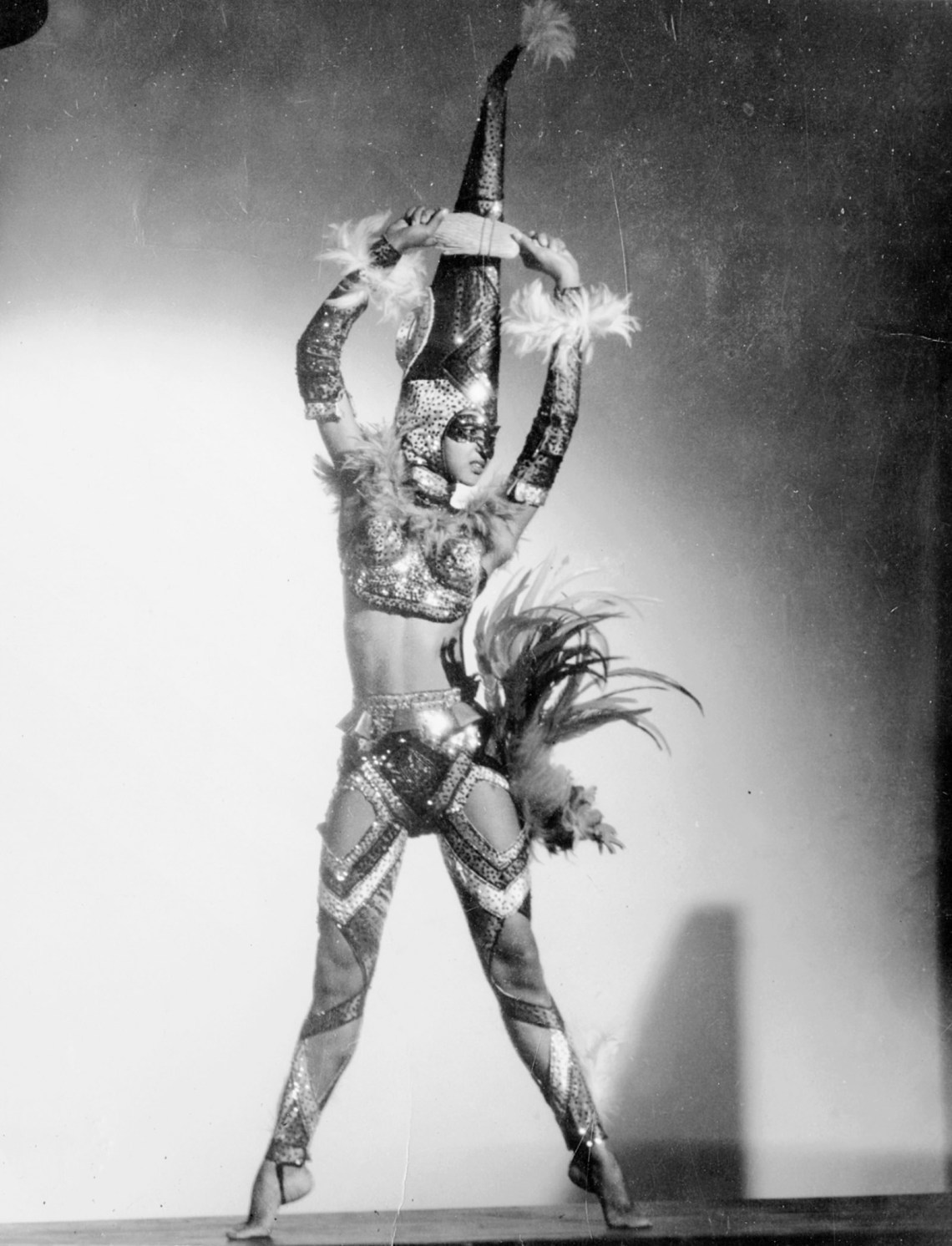 Irma Obermayer as an íreme, an Afro-­Cuban masked dancer, in Danza ñáñigo de Cuba