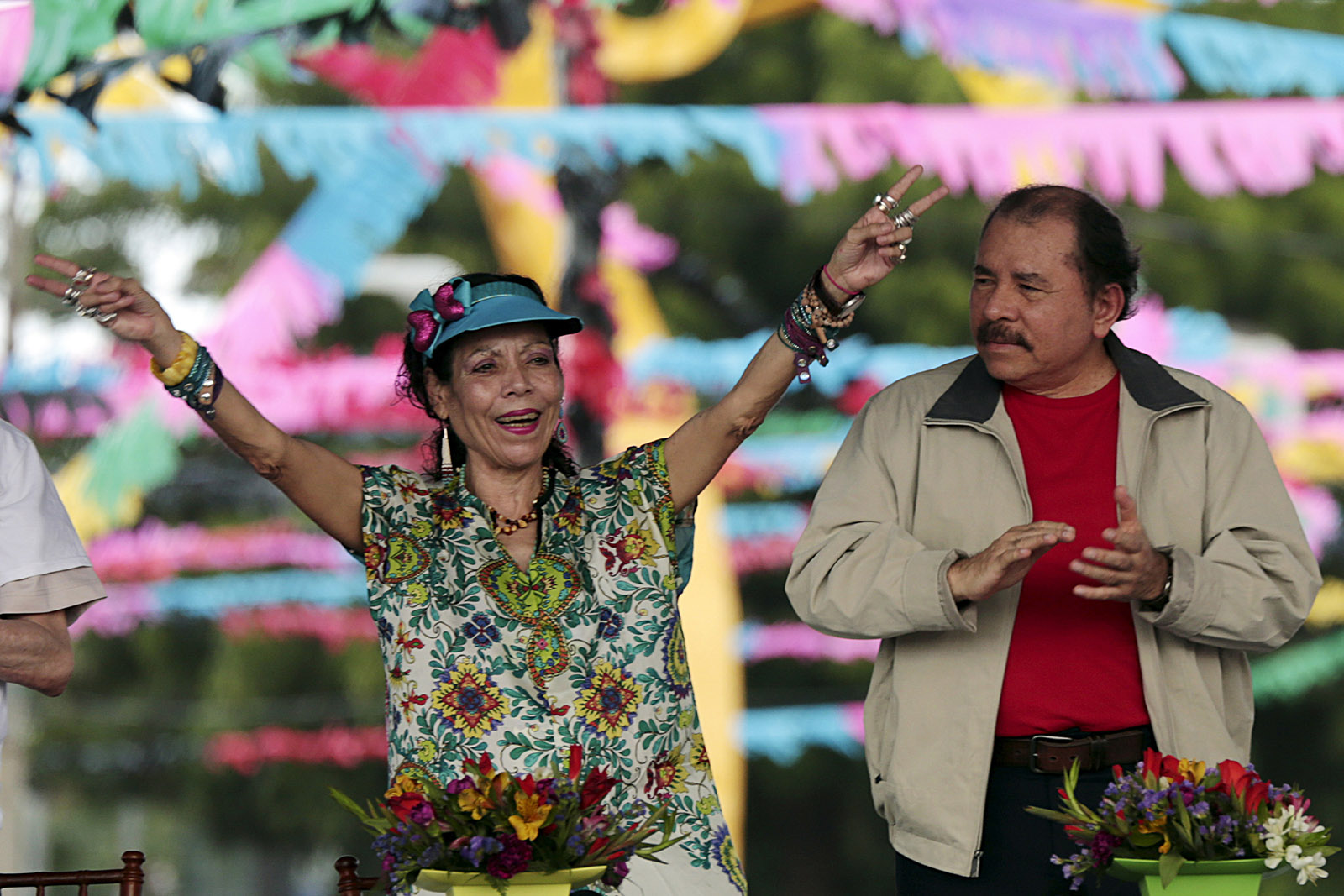 Rosario Murillo and Daniel Ortega