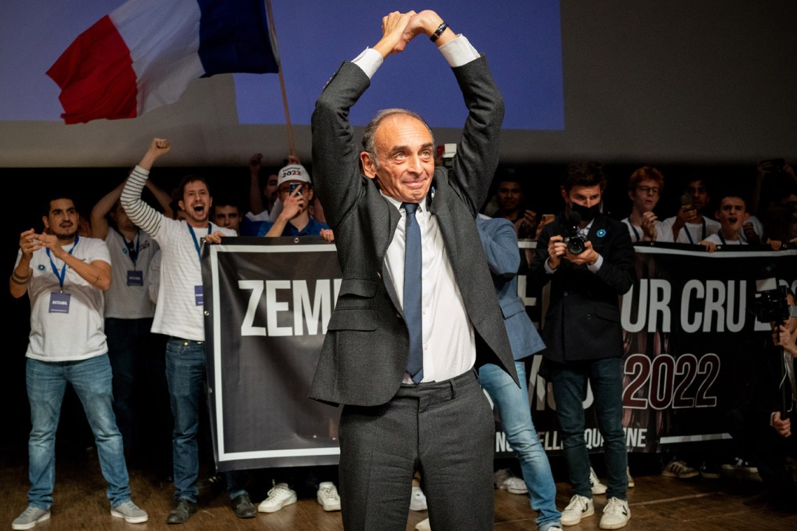 Éric Zemmour at a campaign rally, Bordeaux, France