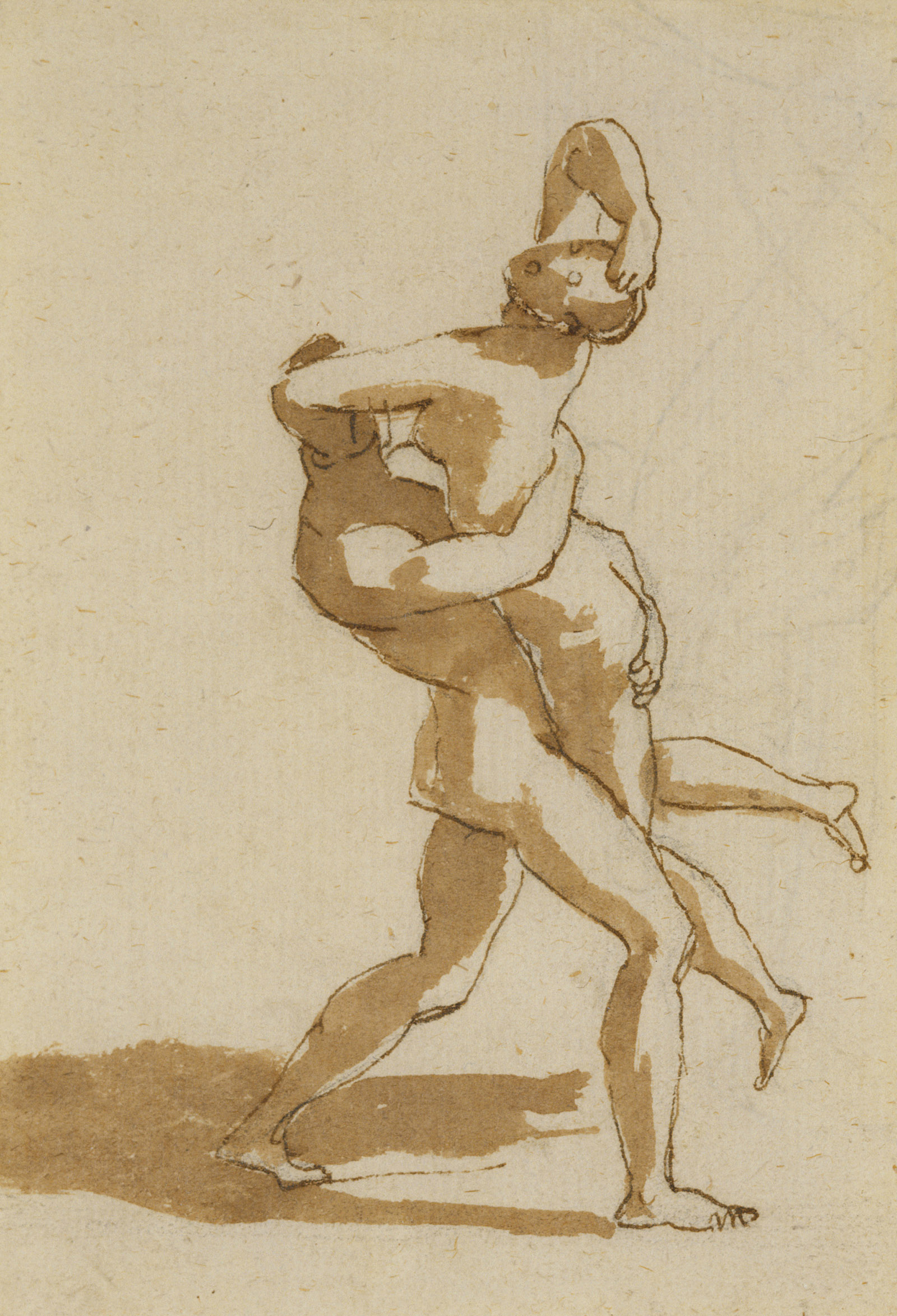 Study for the Abduction of the Sabine Women; drawing by Nicolas Poussin