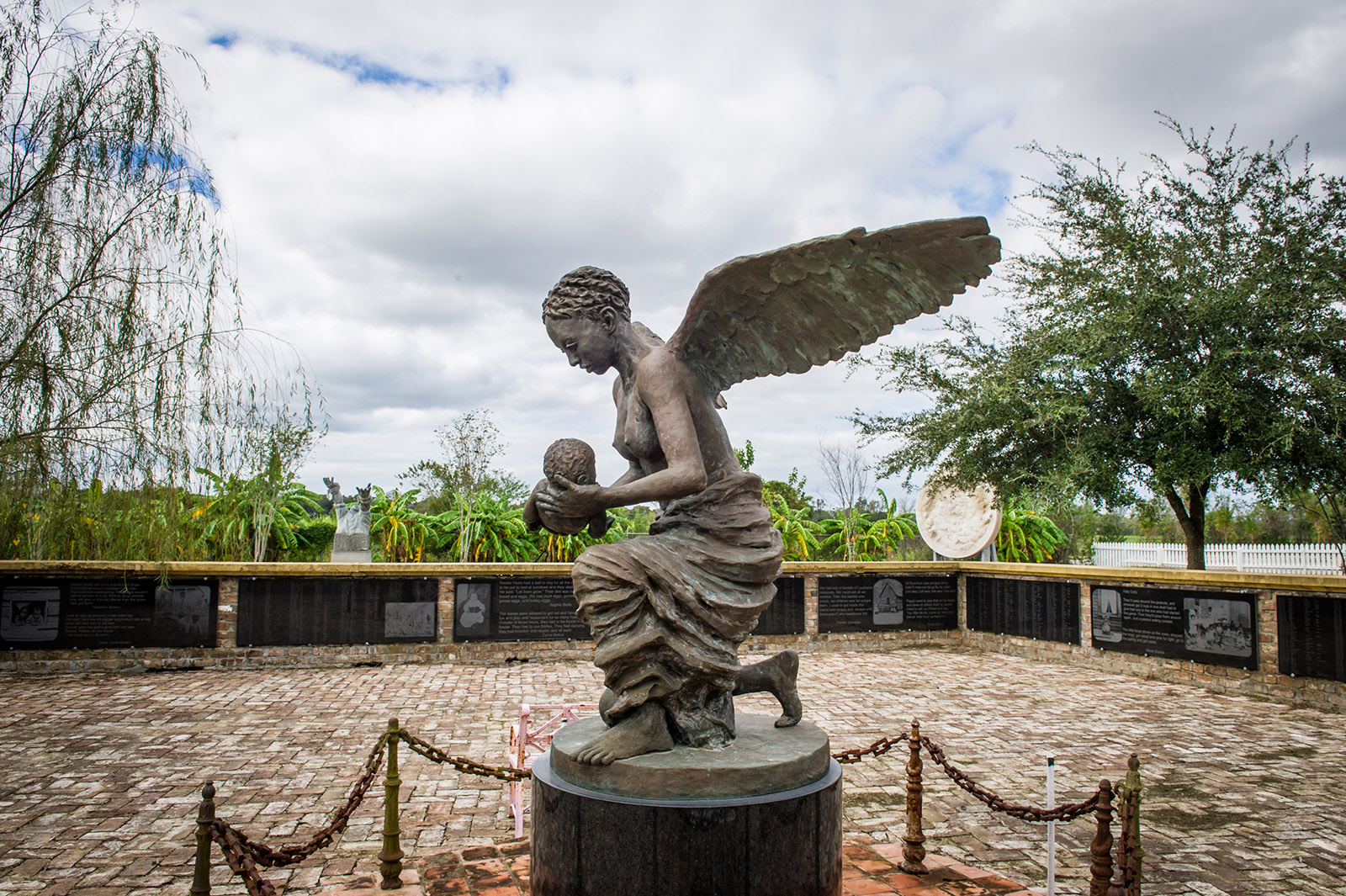 The Field of Angels memorial at the Whitney Plantation in Wallace, Louisiana