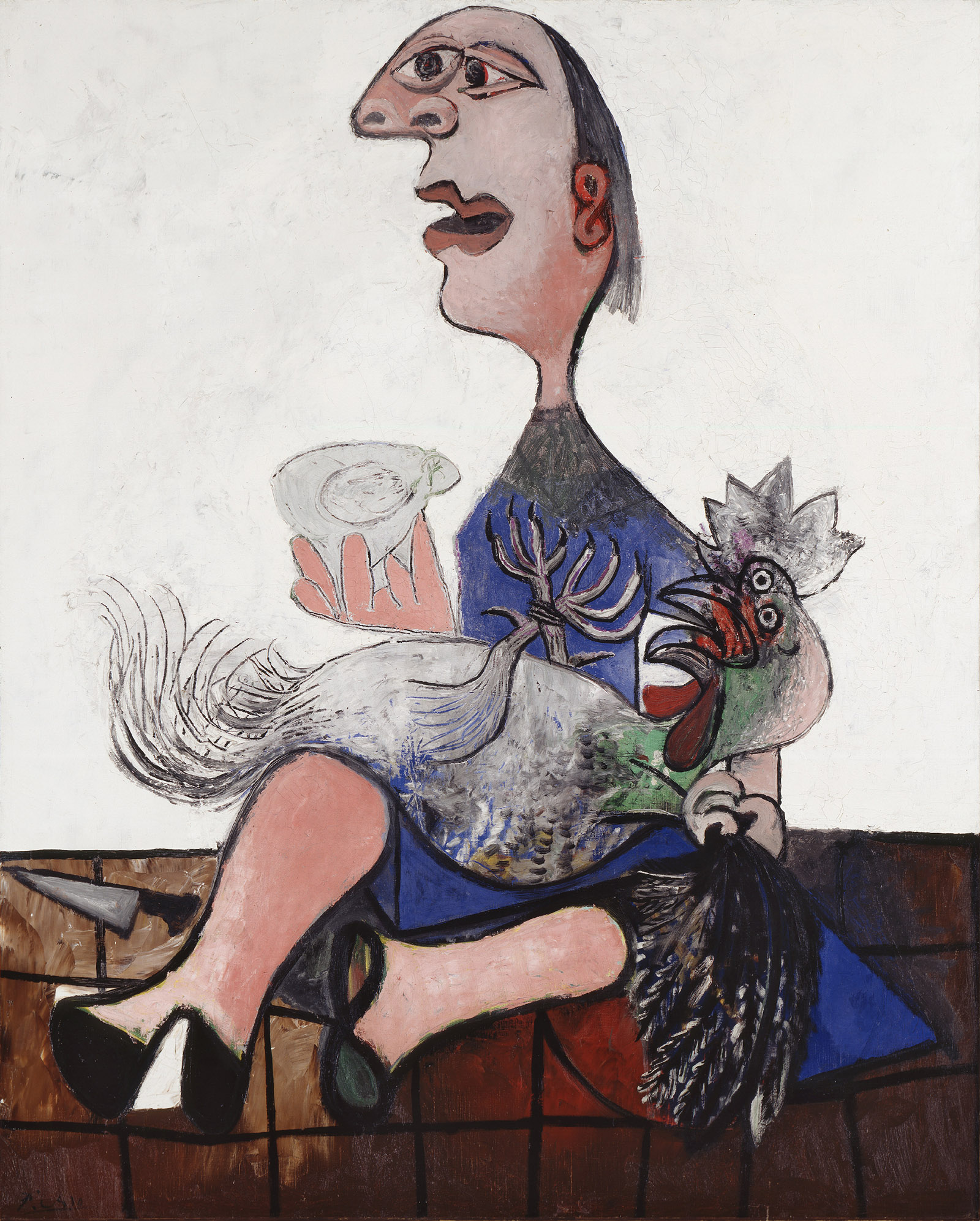 Woman with a Cockerel; painting by Pablo Picasso