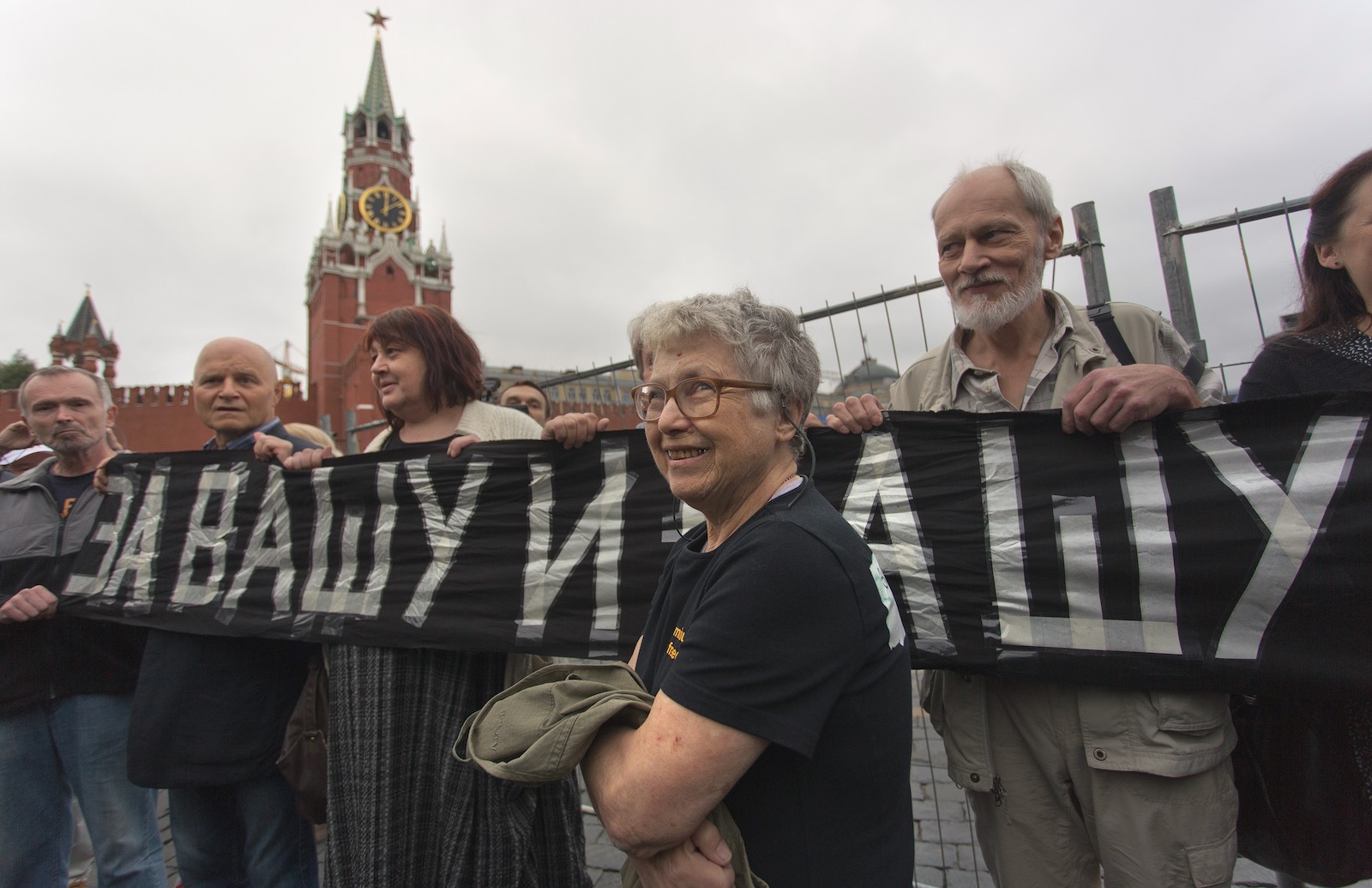 Natalya Gorbanevskaya joining a protest in Moscow