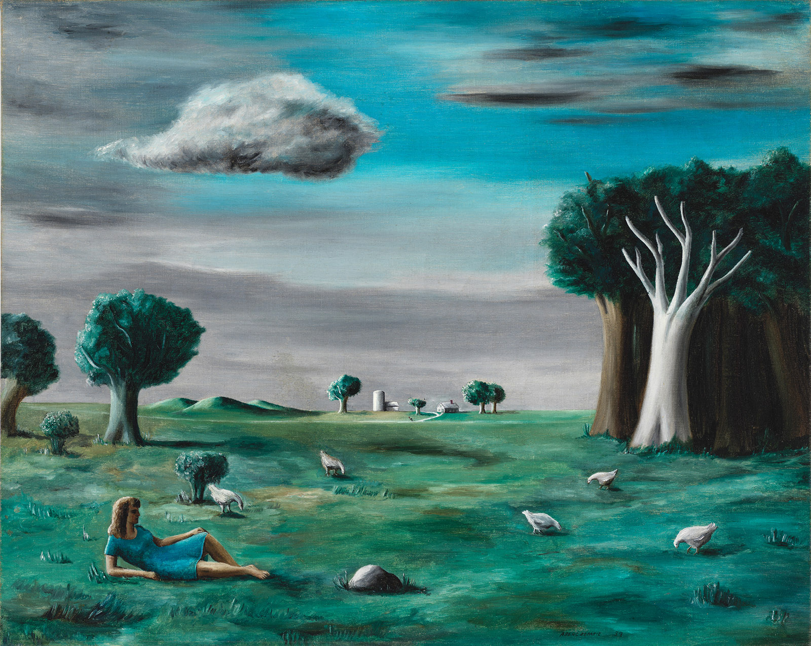 Out in the Country; painting by Gertrude Abercrombie