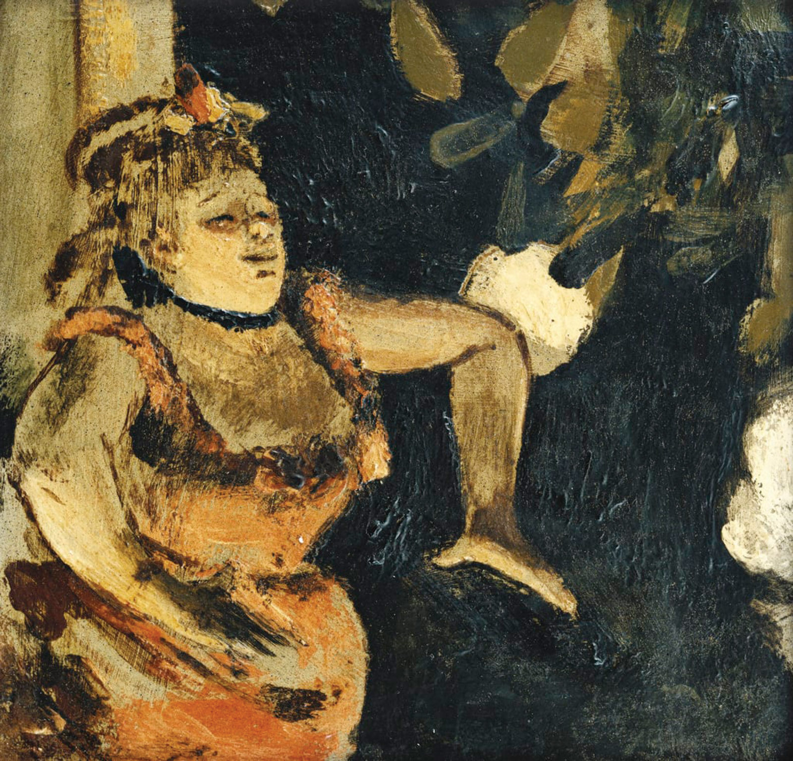 Mlle Bécat aux Ambassadeurs; painting by Edgar Degas