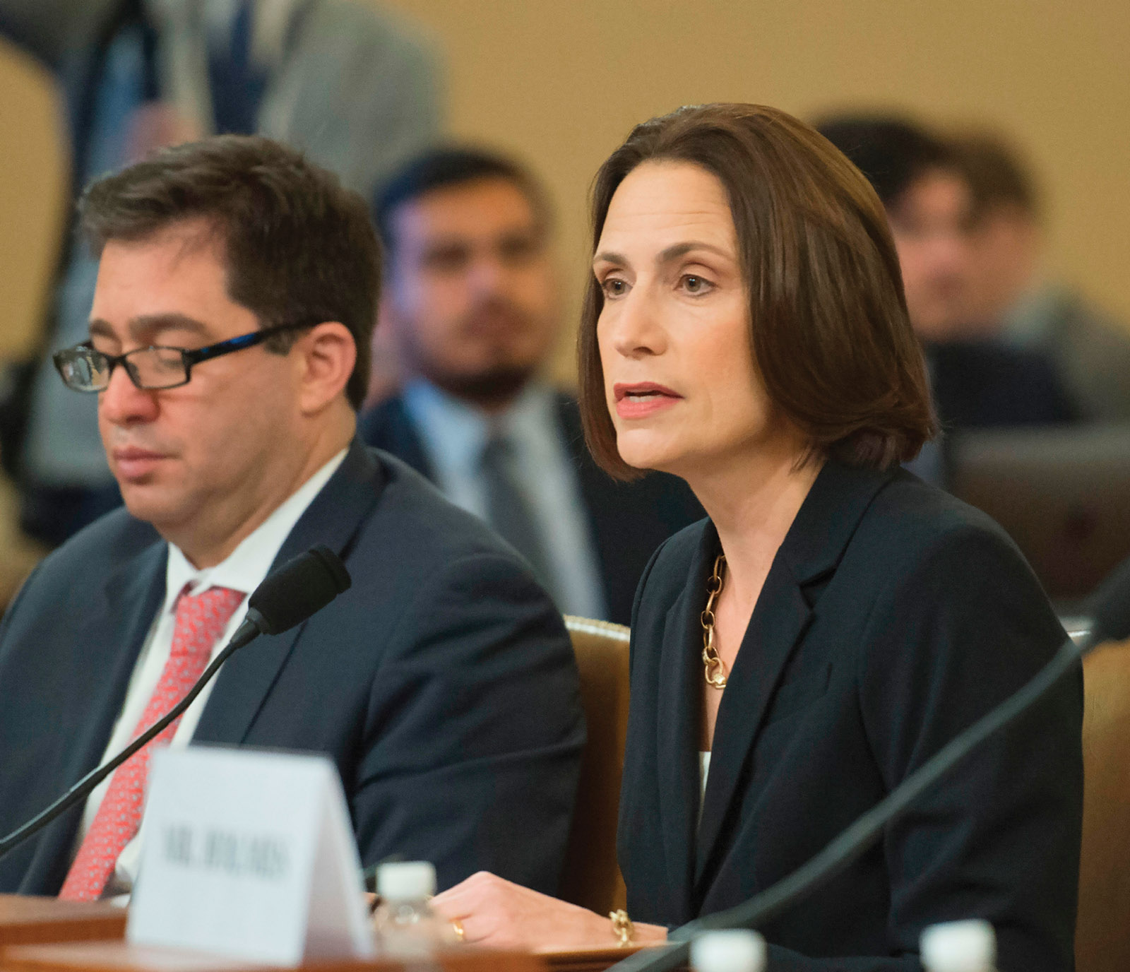 Fiona Hill testifying in the House ­impeachment inquiry