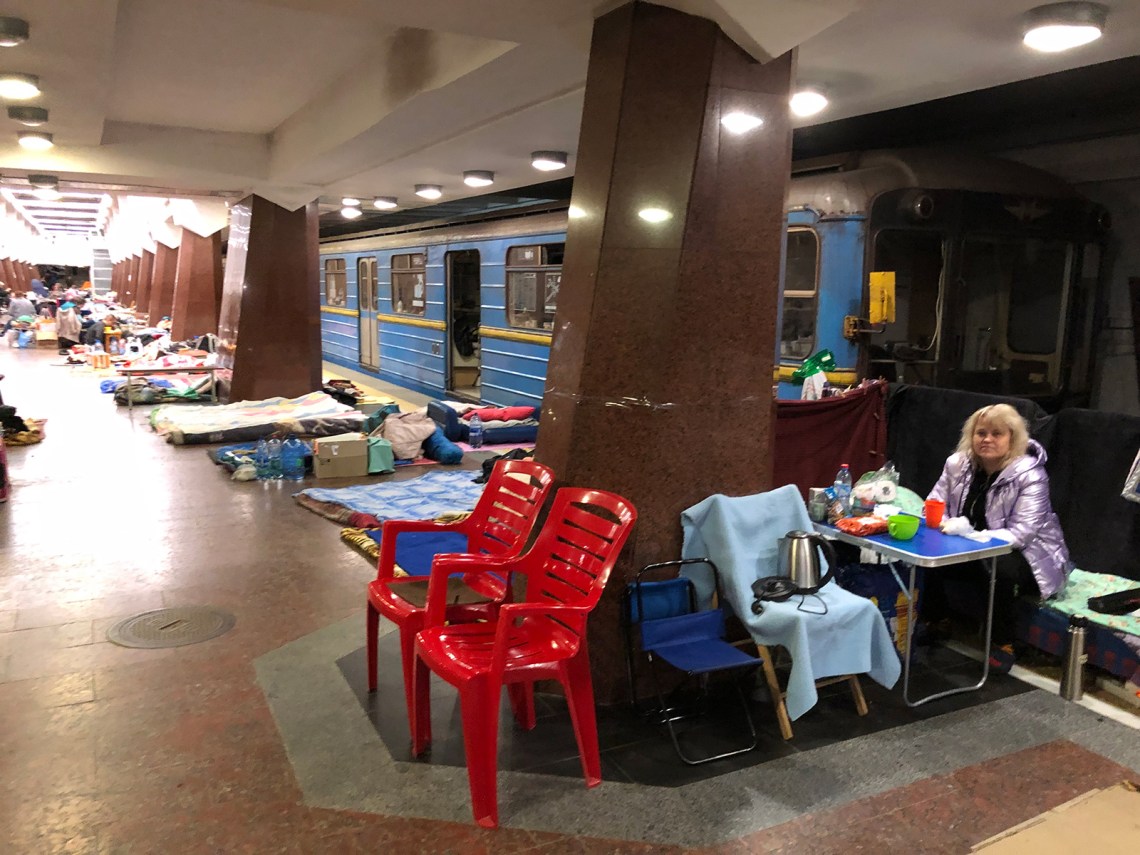 Metro station in Ukraine