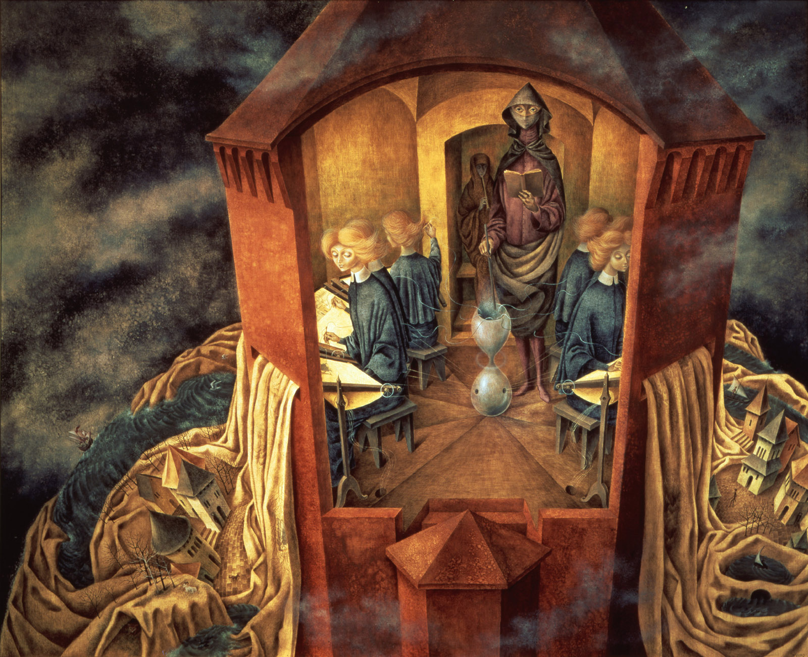 Embroidering the Earth’s Mantle; painting by Remedios Varo