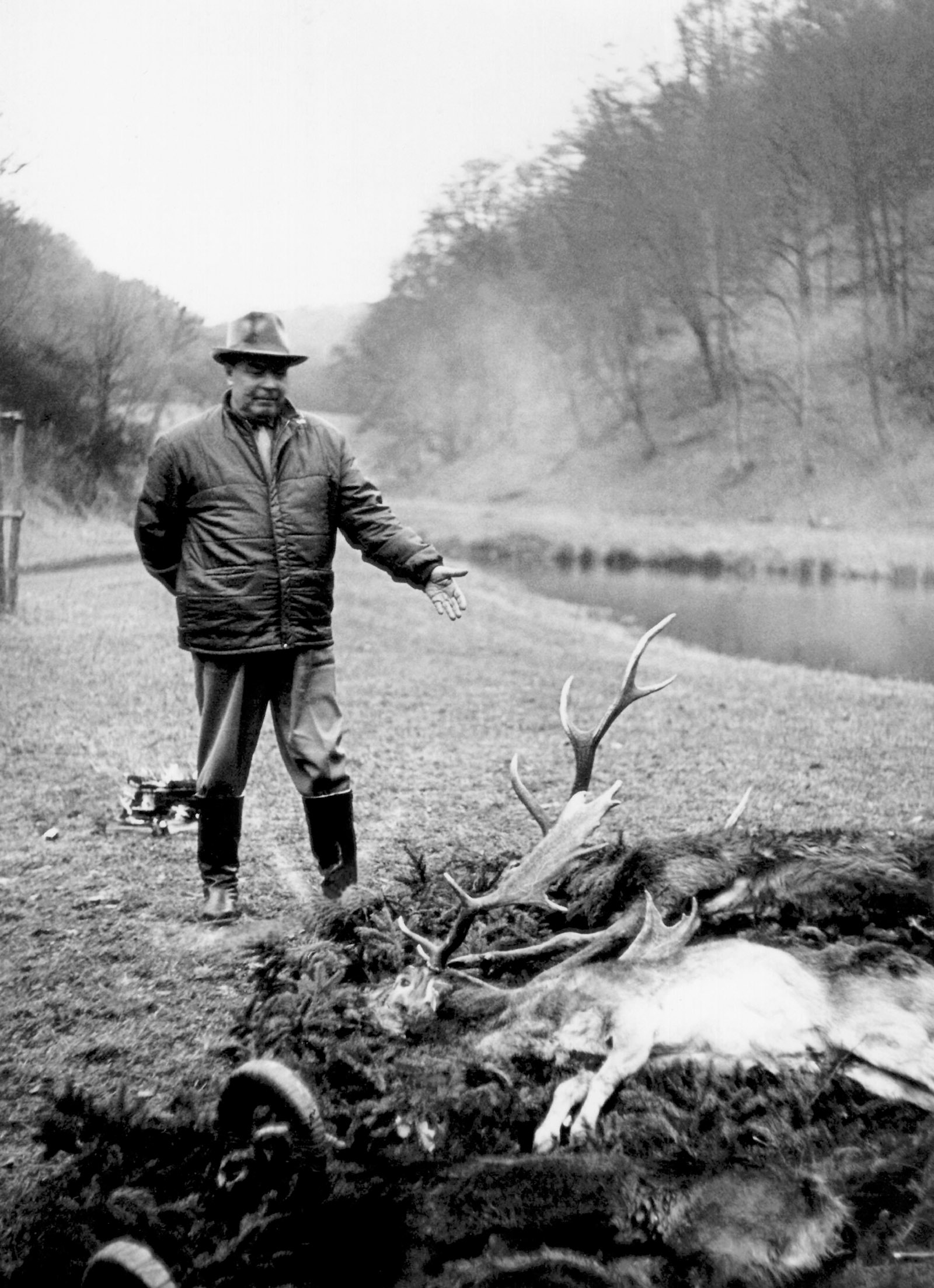 Leonid Brezhnev hunting stag in Czechoslovakia