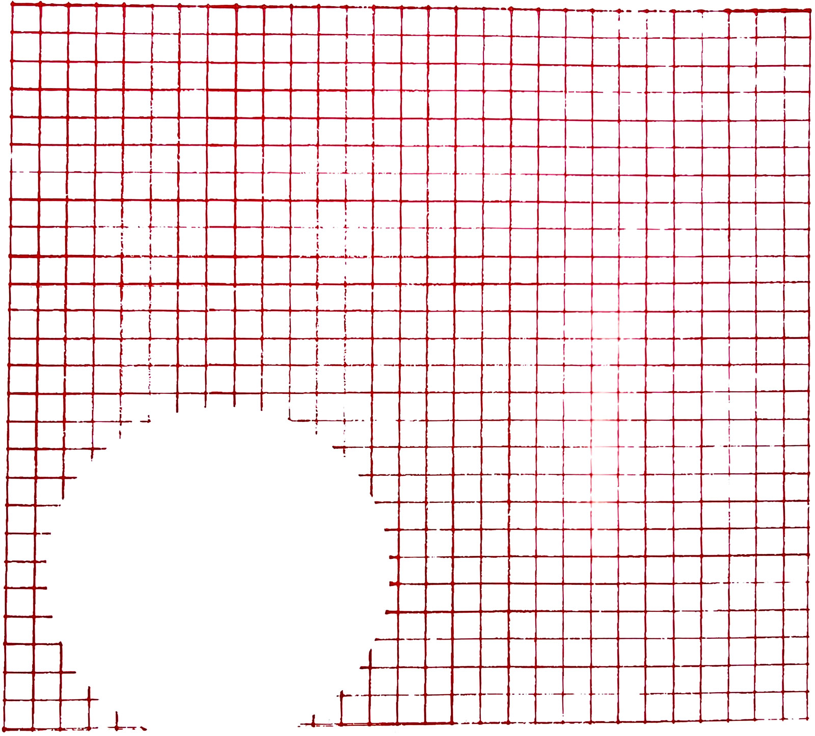 Red Grid (with void); illustration by Joy Walker