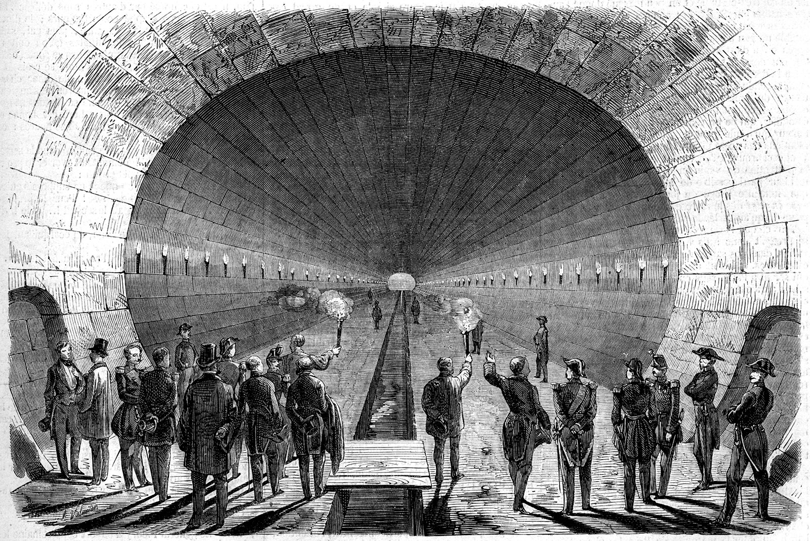 The inauguration of the sewer beneath the boulevard de Sébastopol, Paris, 1858