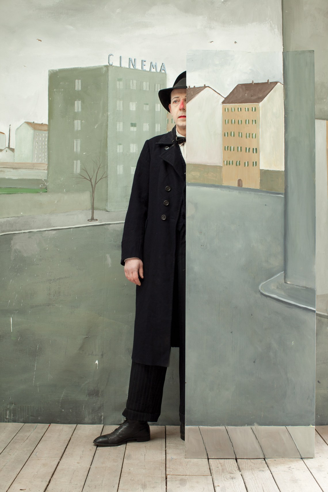 The Vanishing Man; painting by Paolo Ventura