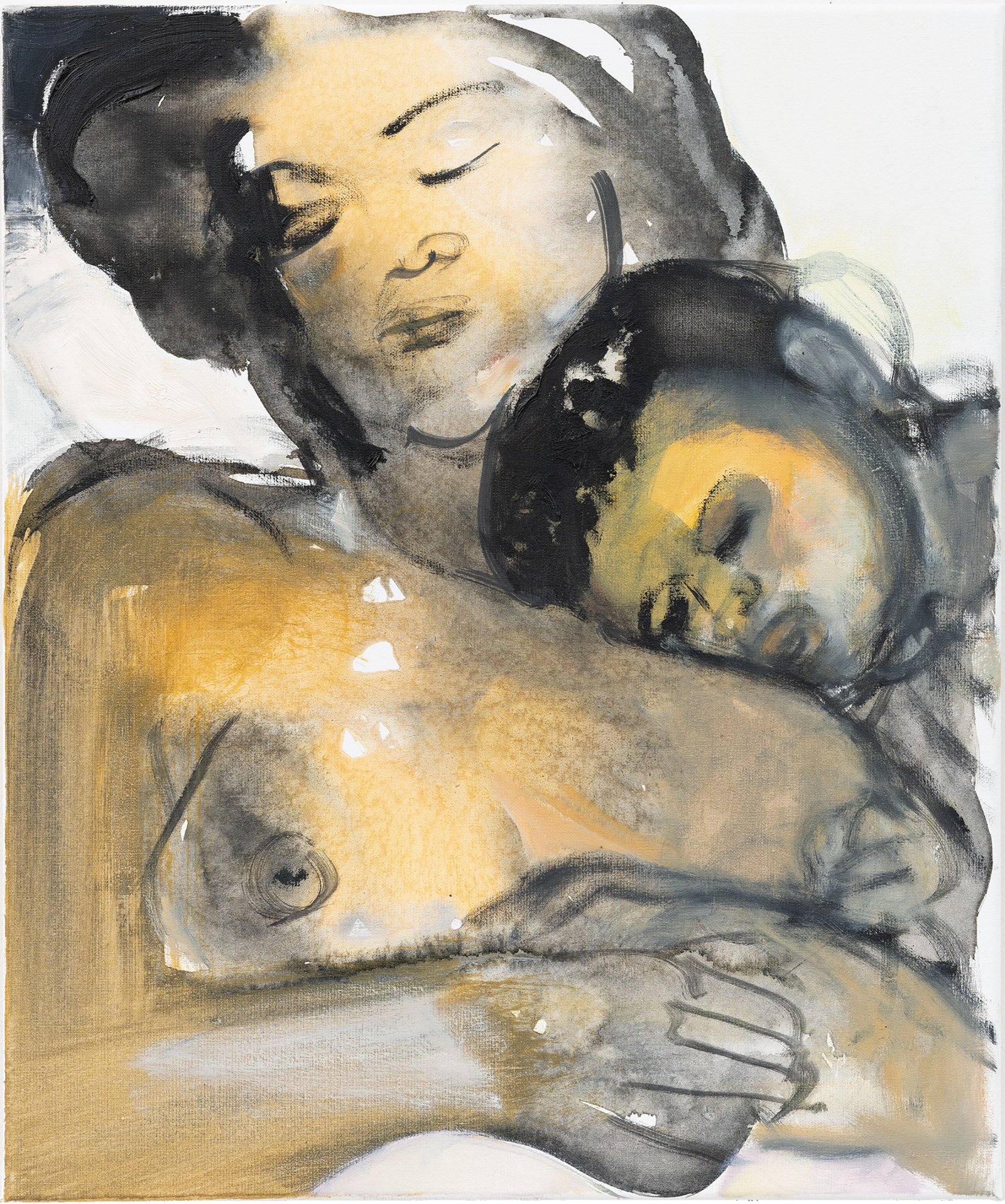 Helena and Eden; painting by Marlene Dumas